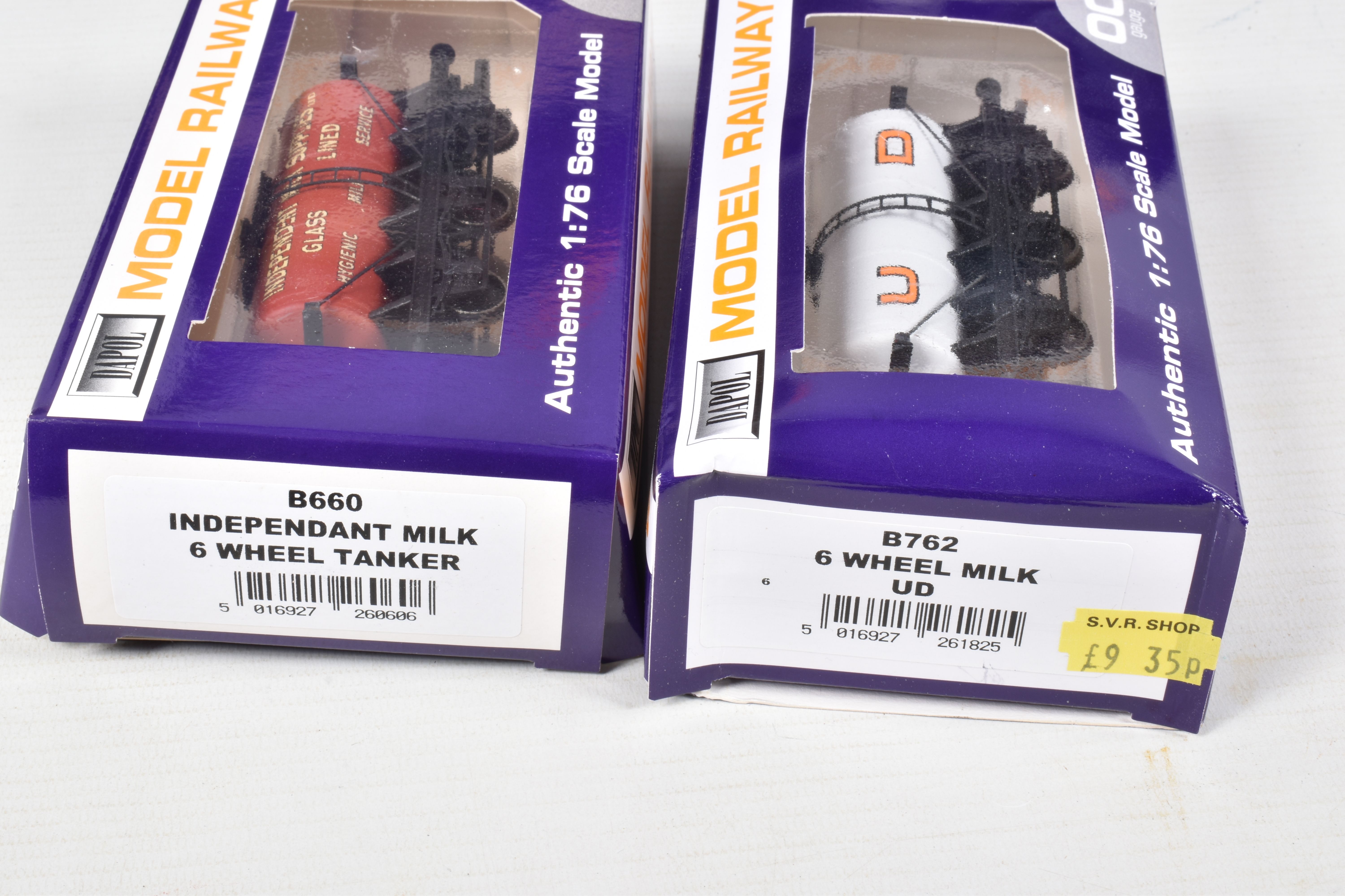 TEN BOXED OO GAUGE DAPOL MODEL RAILWAY WAGON SIX WHEEL TANKERS, to include a Milk UD, item no. B762, - Image 3 of 11