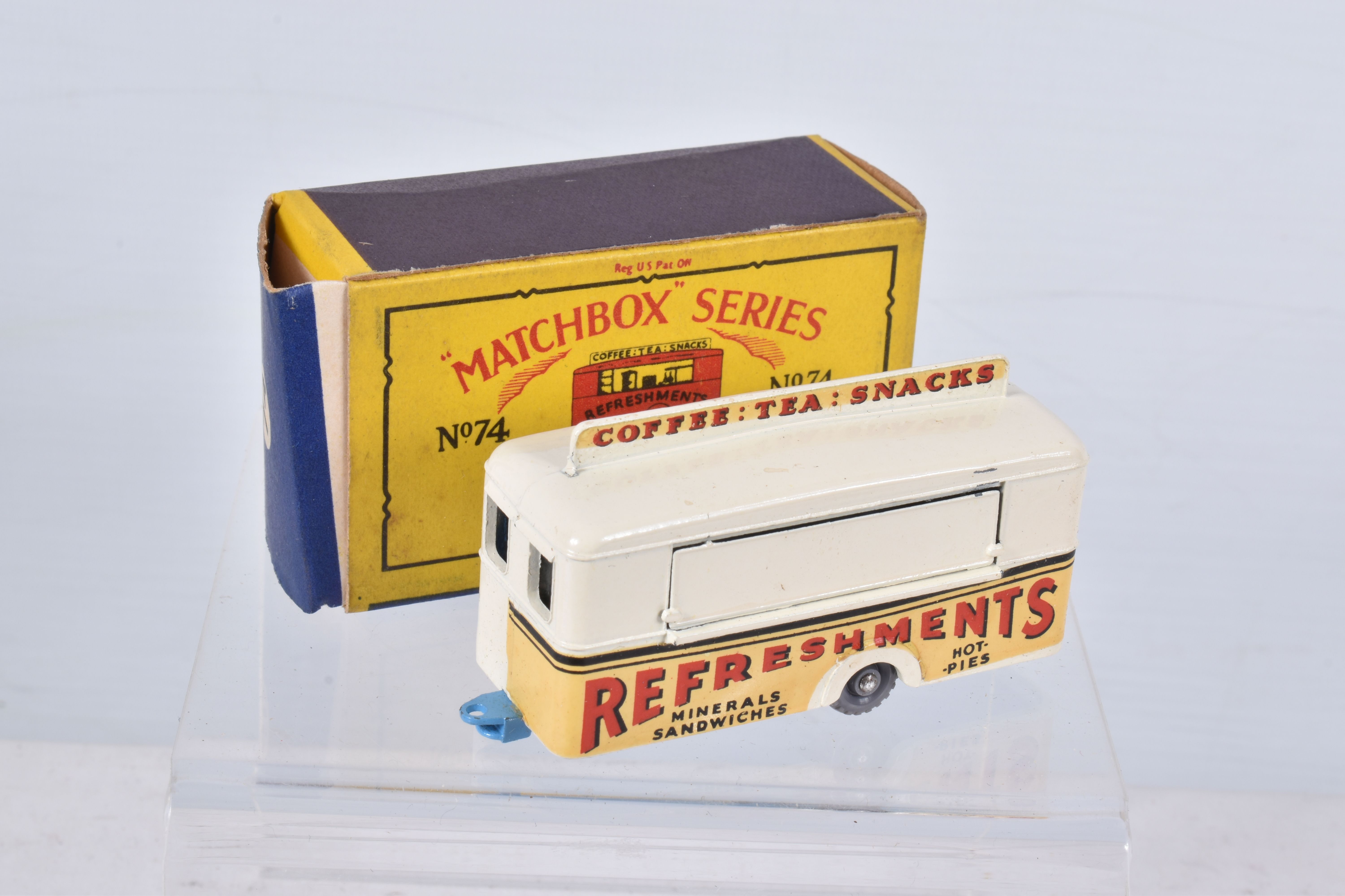 A BOXED MOKO LESNEY MATCHBOX SERIES MOBILE CANTEEN,No.74, white/cream body, light blue base and