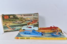 A BOXED CORGI TOYS 'THE RIVIERA' GIFT SET, No.31, appears complete with Buick Riviera, No.245 in
