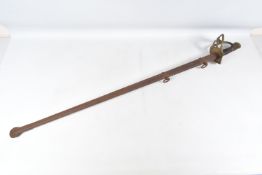 AN EARLY NINETEENTH CENTURY FRENCH CAVALRY TROOPERS SWORD, the top edge of the blade is clearly