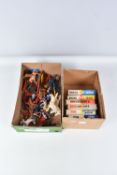 A QUANTITY OF BOXED AND UNBOXED ASSORTED PLASTIC FIGURES, mainly Knight, Red Indian, Cowboy and