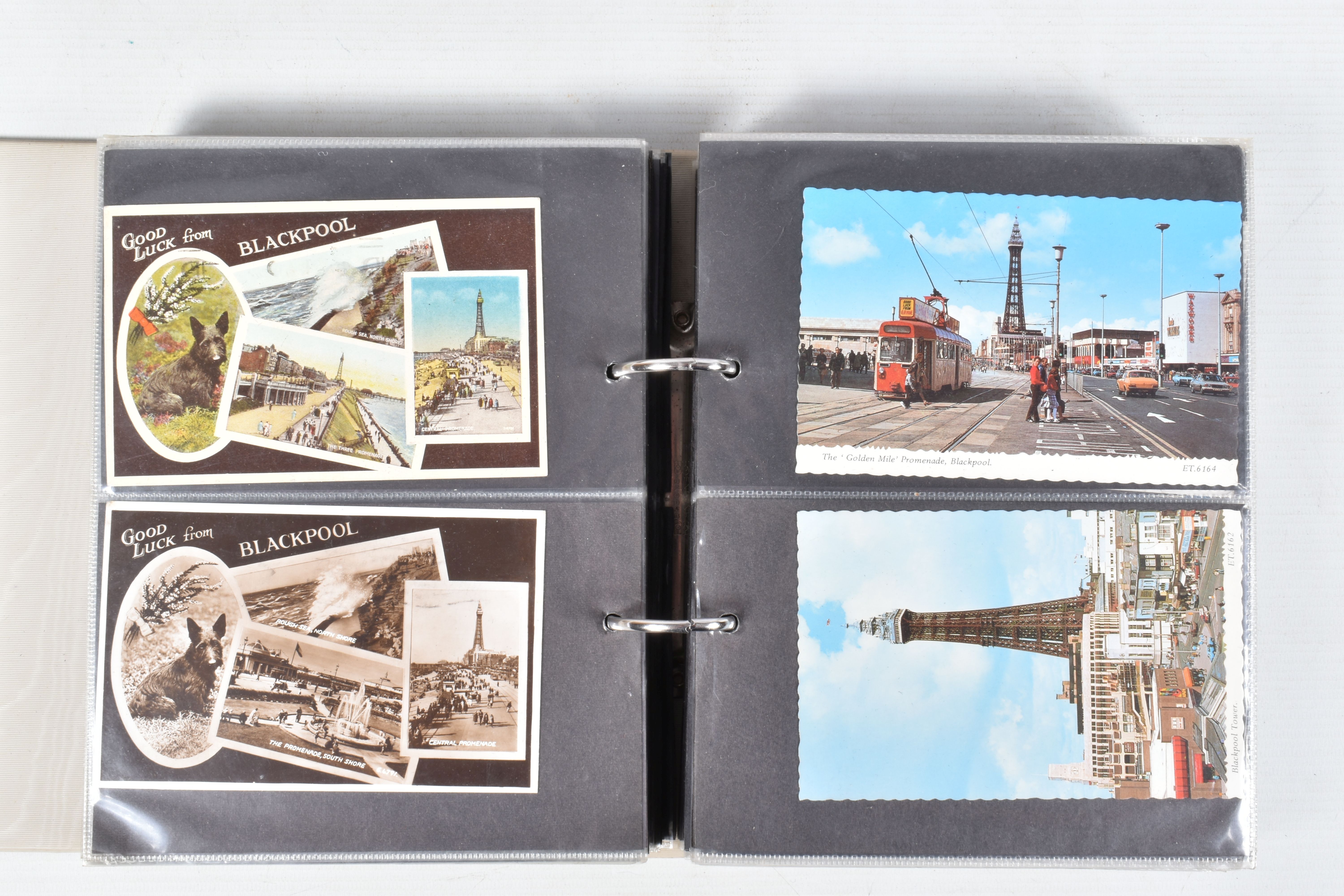 FIVE POSTCARD ALBUMS OF BLACKPOOL each containing approximately 150-200 cards per album, the - Image 5 of 11