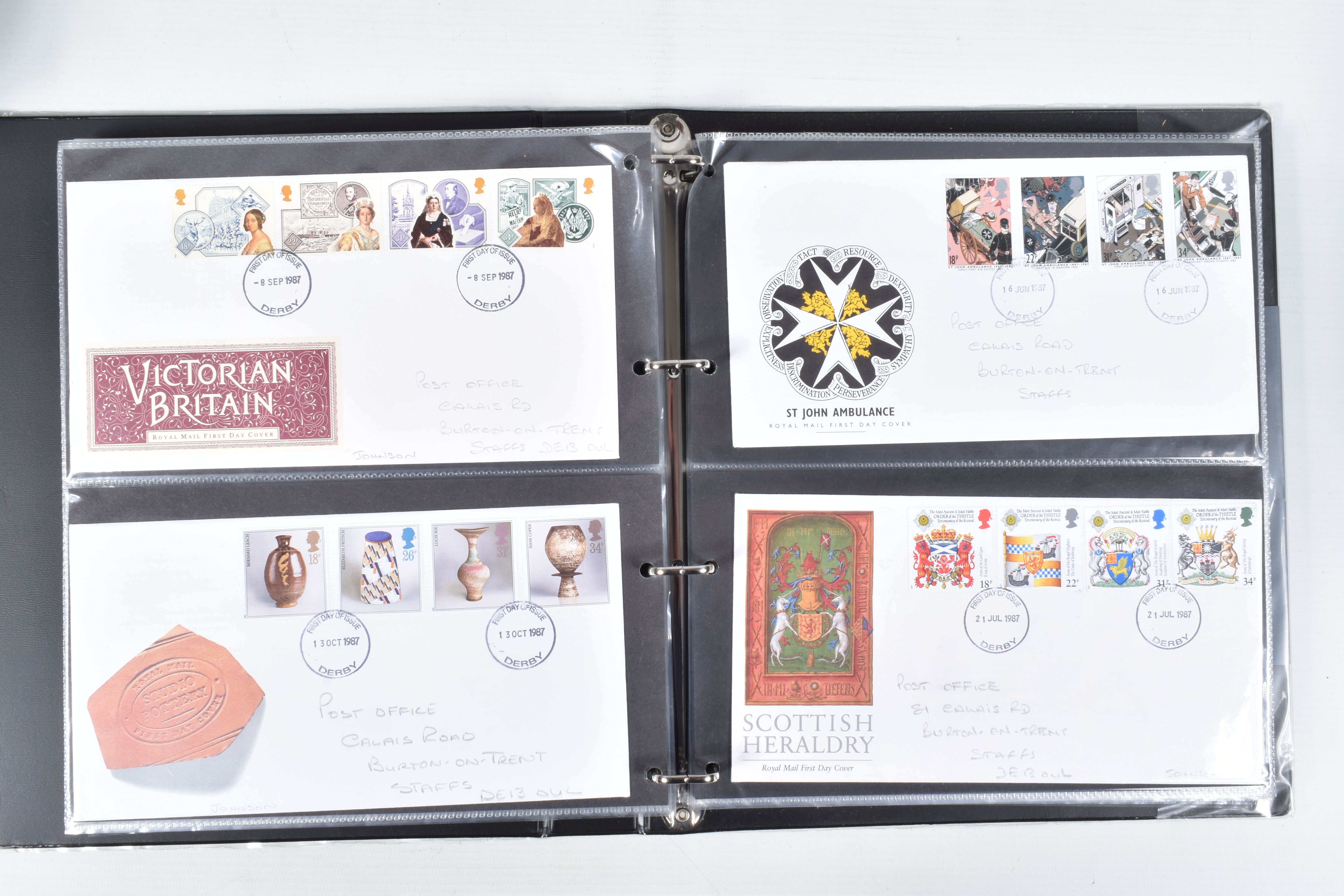 BOX OF STAMPS IN 8 ALBUMS.Mainly GB FDCs with the odd presentation pack, also worldwide general - Image 9 of 16