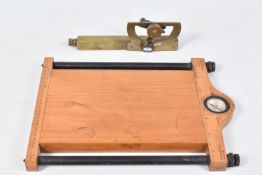 AN EARLY TWENTIETH CENTURY BRITISH CAVALRY MAPPING/ SKETCHING BOARD, and a military issue Stanley