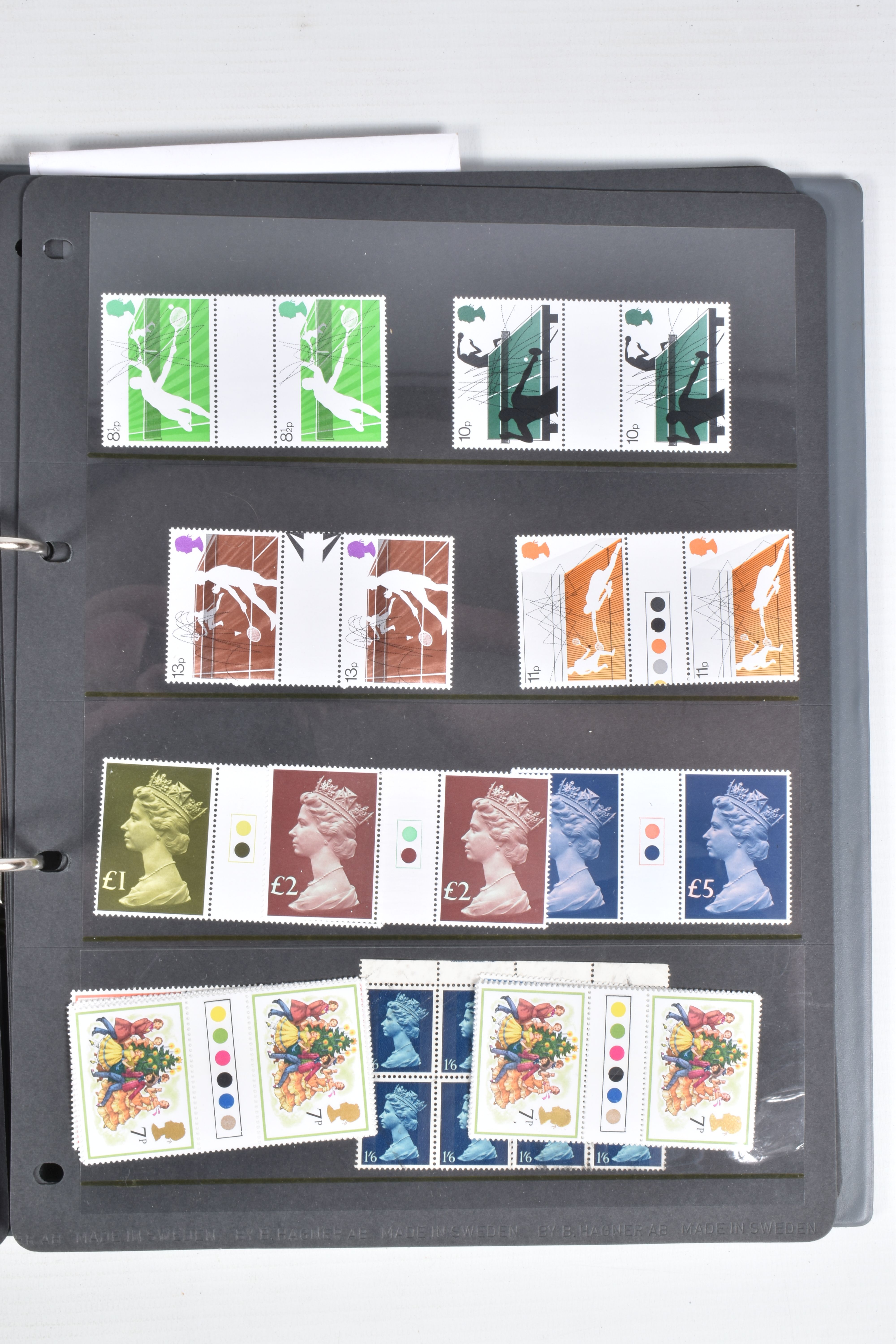 LARGE BOX OF STAMPS IN 3 ALBUMS AND LOOSE. Mainly GB from 1970s and 80s. we note 1973 TL gutter pair - Image 6 of 20