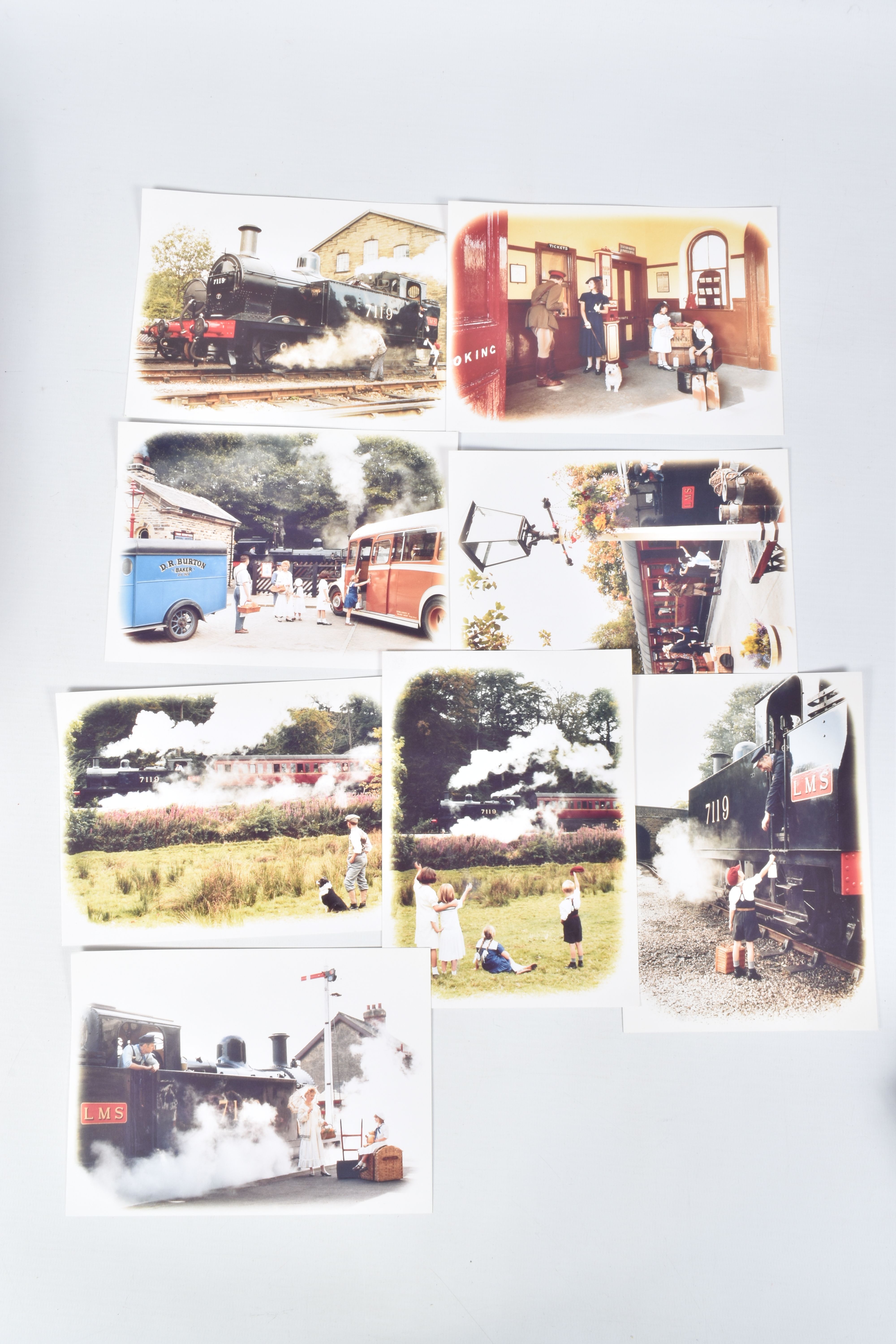 A LARGE COLLECTION OF POSTCARDS, APPROXIMATLEY 500, to includes postcards relating to trains, also - Image 8 of 10