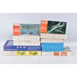 ELEVEN UNBUILT BOXED MODEL AIRCRAFT KITS, made up of Eight 1:72 scale Frog models to include, a