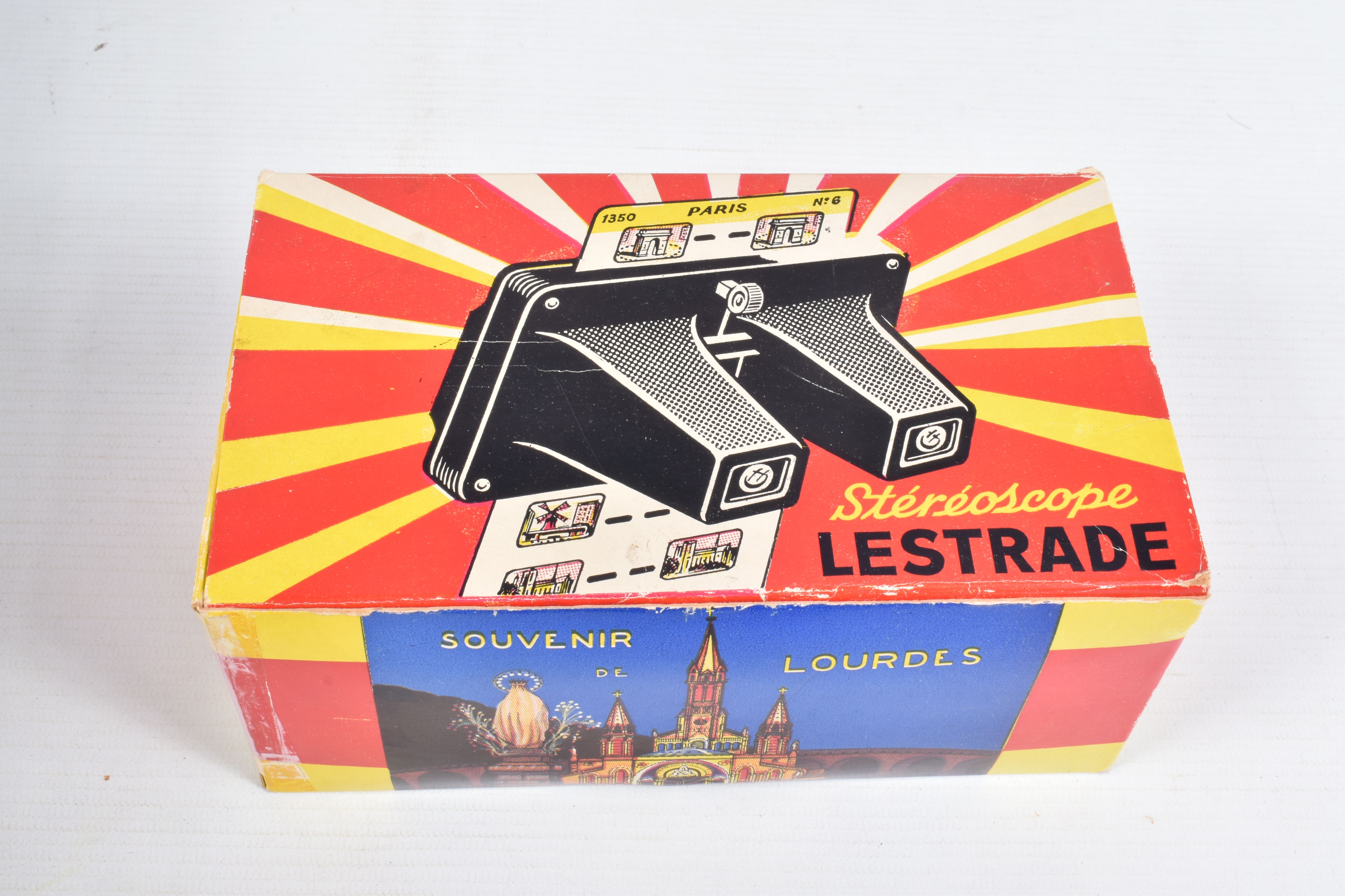 TWO BOXES OF FRENCH LESTRADE STEREOSCOPE VIEWERS AND VIEWS, comprising four boxed viewers, five - Image 5 of 9