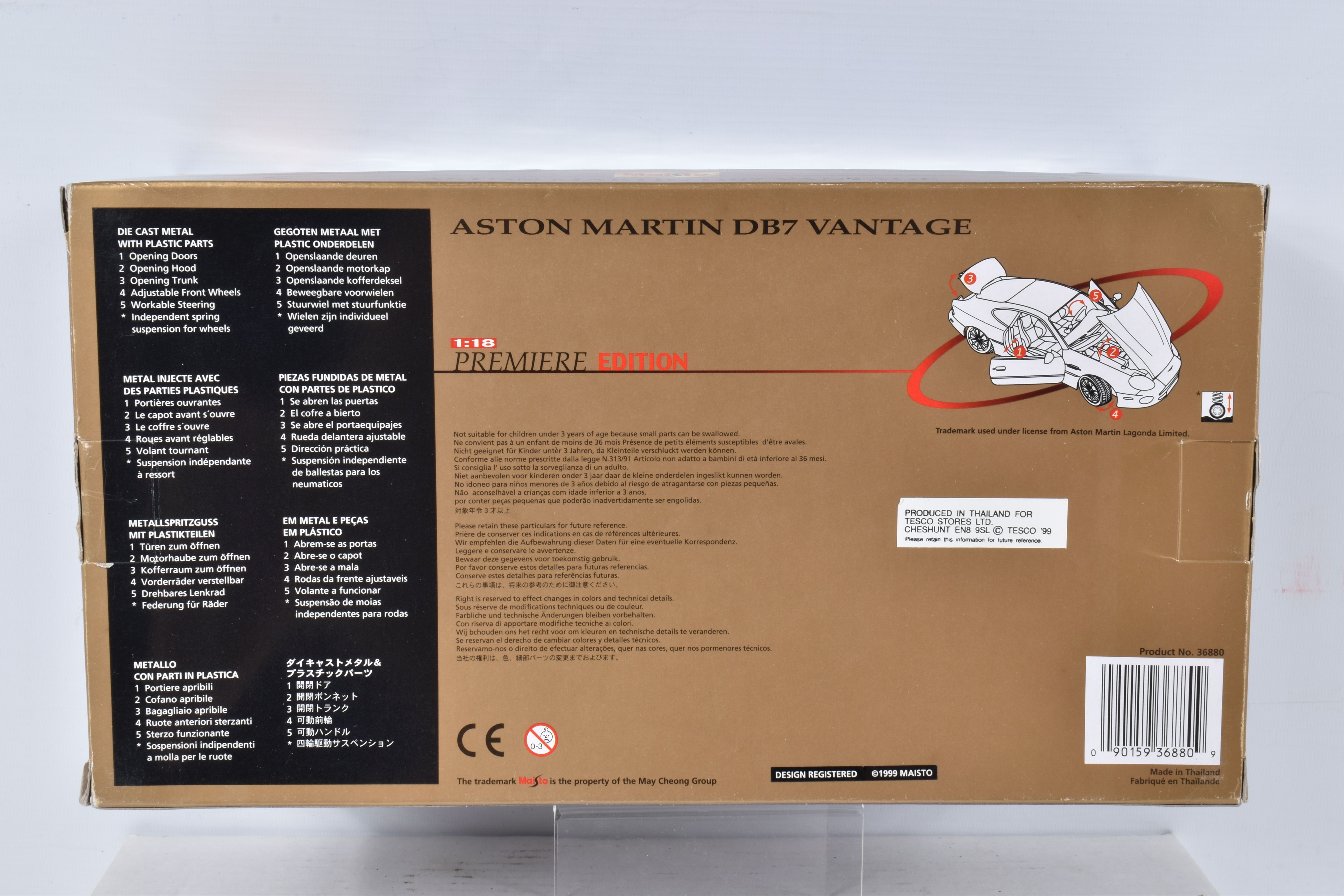 FIVE BOXED AND FOUR LOOSE MODEL VEHICLES, boxed models include a 1:18 scale Maisto Aston Martin - Image 23 of 24