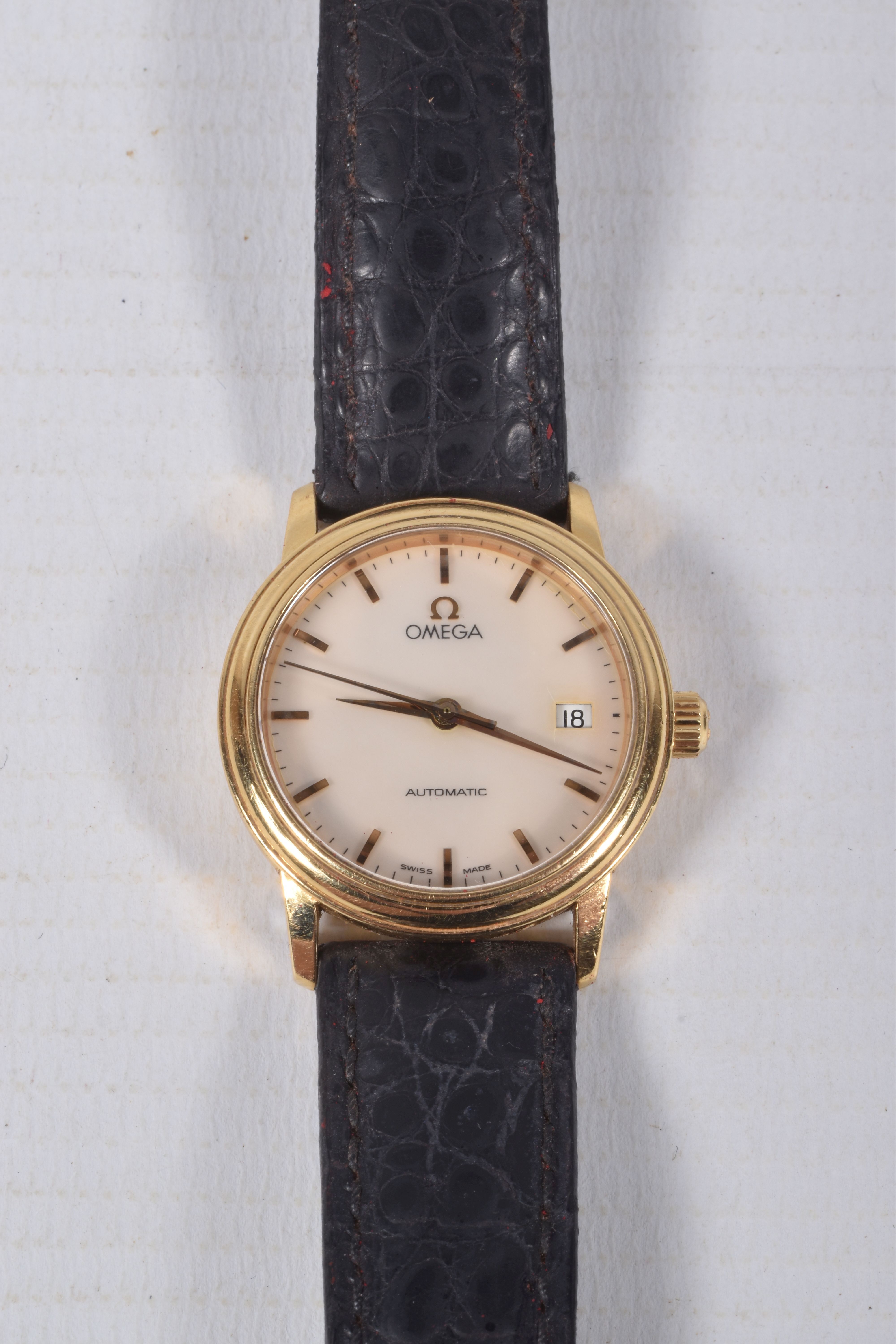 A LADIES 'OMEGA' WRISTWATCH, automatic movement, round mother of pearl dial signed 'Omega - Image 5 of 7