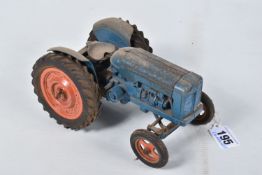 AN UNBOXED CHAD VALLEY CLOCKWORK FORDSON MAJOR DDN1954 TRACTOR, 1/16 scale, playworn condition,