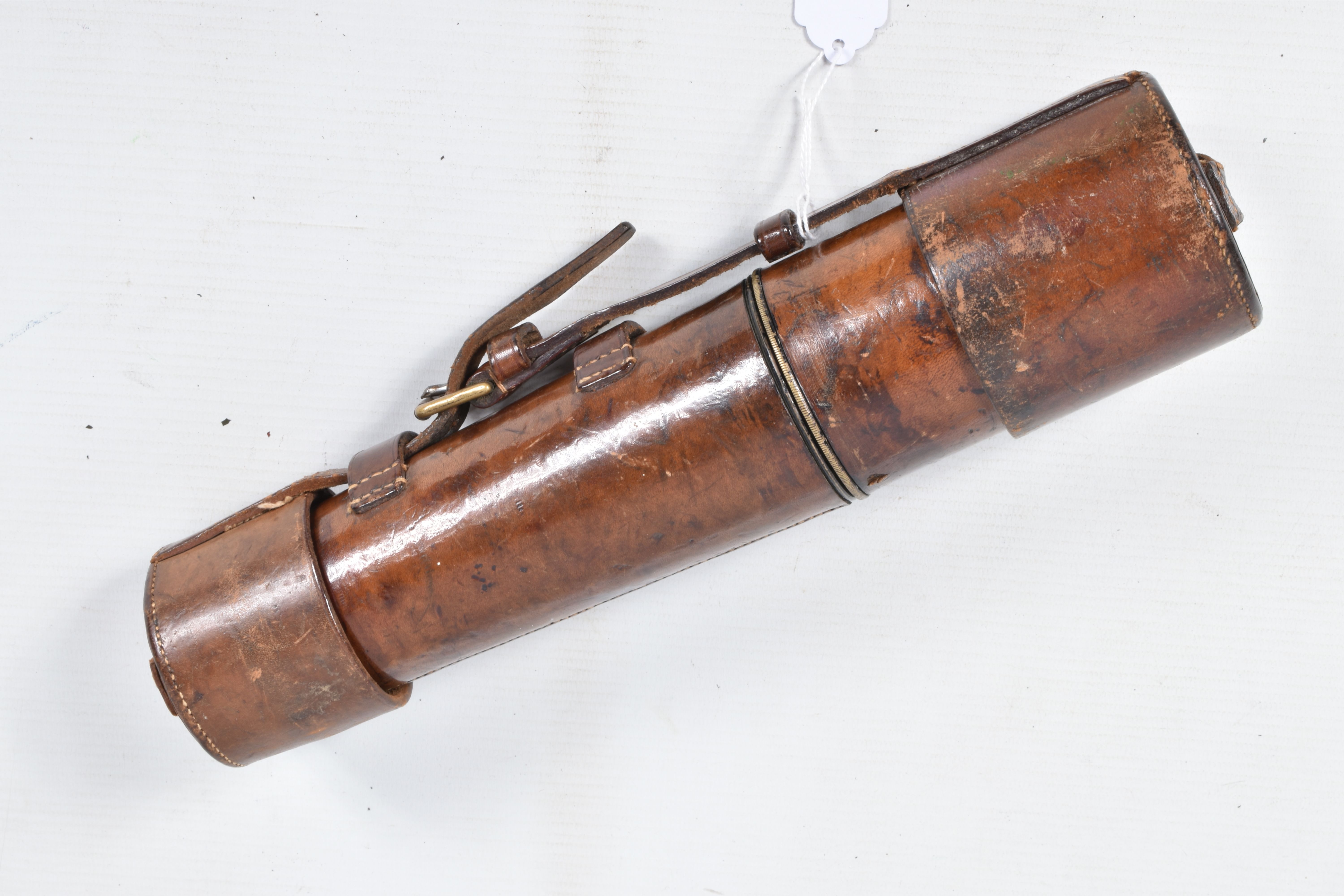 A WWI 1918 TELESCOPE AND LENS, post WWII field telephone and a reproduction shooting chair, the - Image 10 of 22