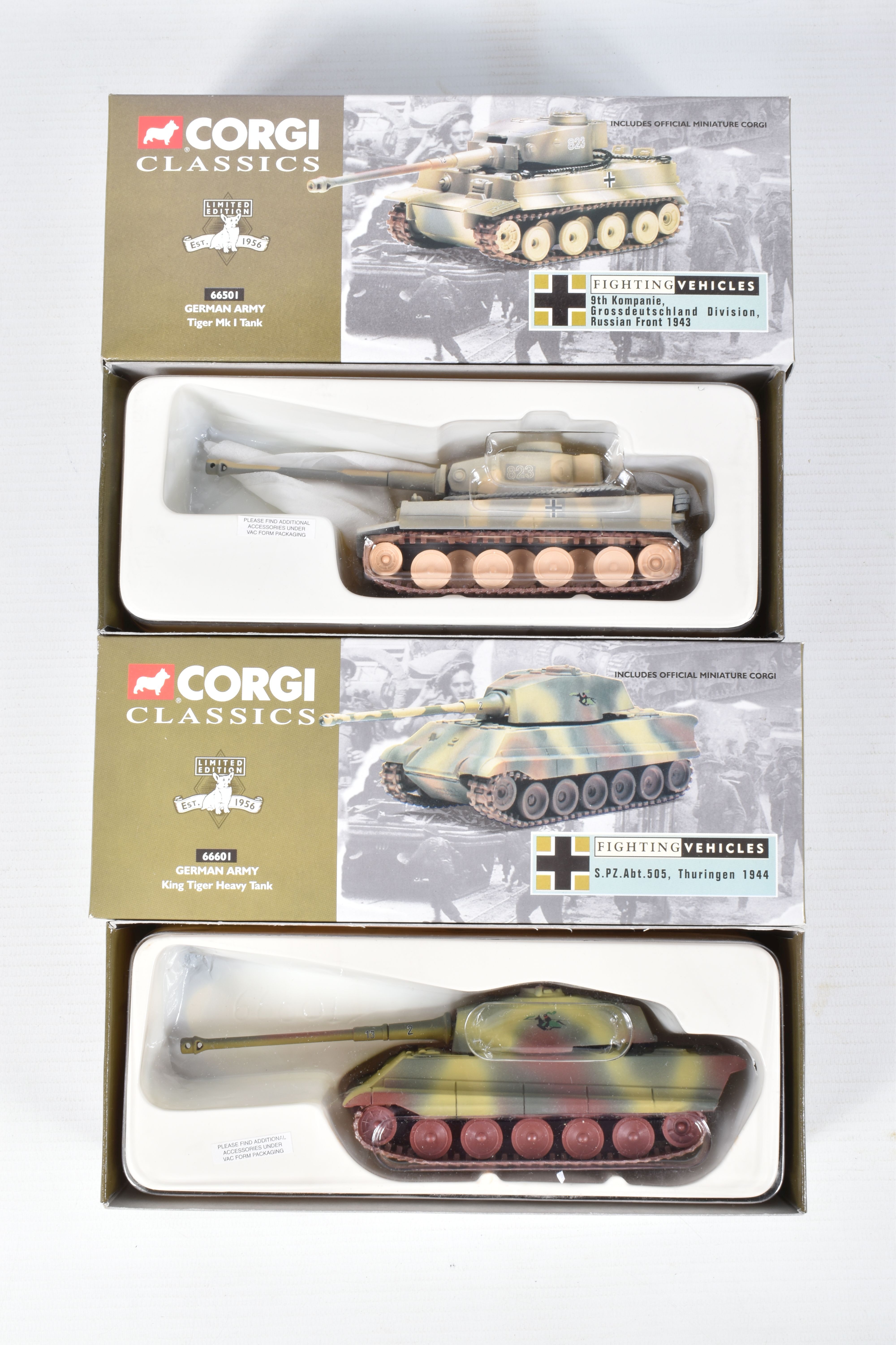 FOUR BOXED CORGI DIECAST MILITARY VEHICLES, the first a WWII Collection The Desert Campaigns of - Image 3 of 6