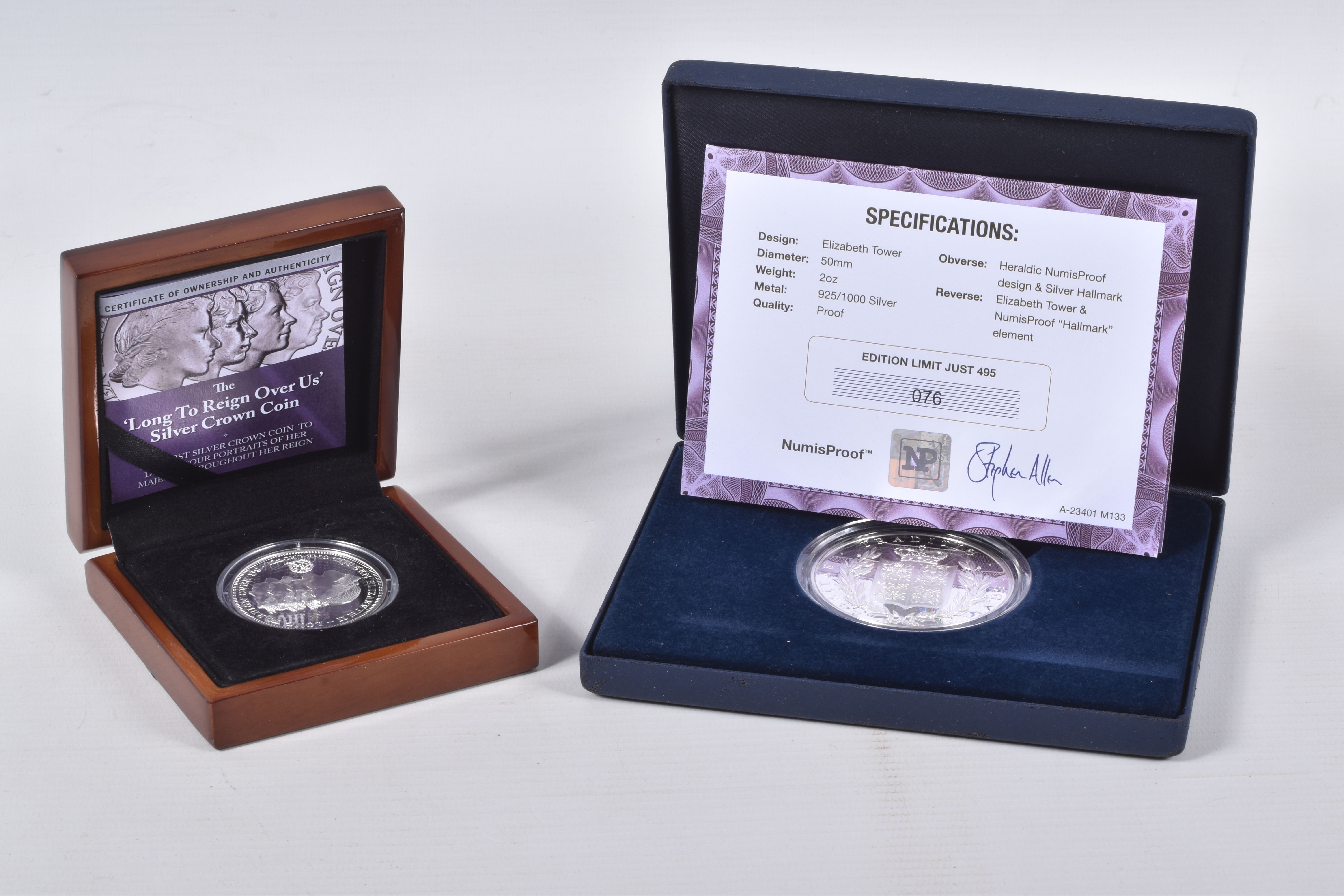 A 2012 SILVER PROOF .925 RENAMED THE ELIZABETH TOWER (Big Ben Clock Tower) 2oz Numisproof box and