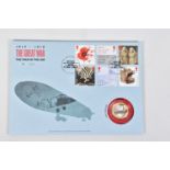 A ROYAL MINT THE WAR IN THE AIR 1914-1918 SILVER PROOF £2 COIN with GUILED OUTER House in The