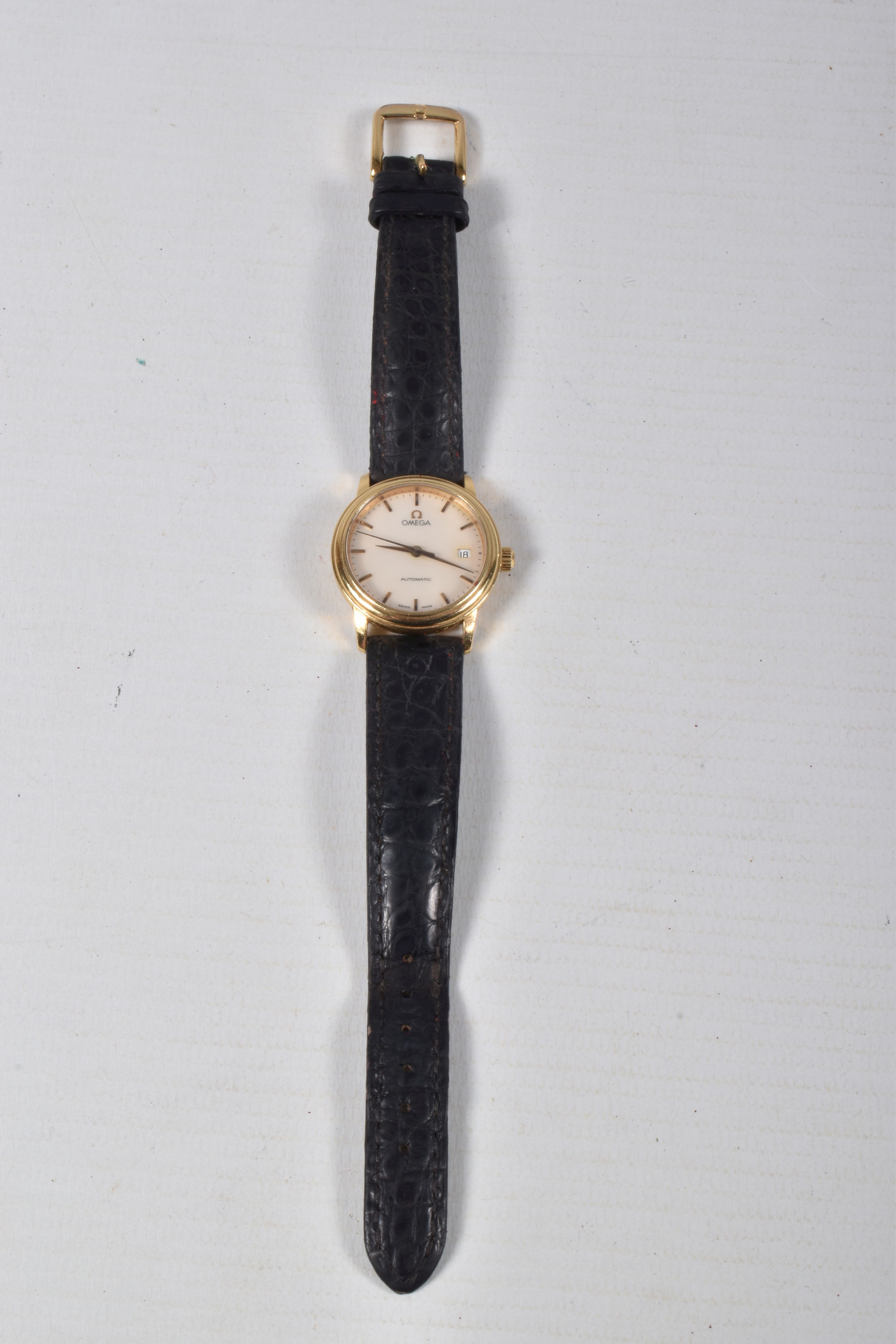 A LADIES 'OMEGA' WRISTWATCH, automatic movement, round mother of pearl dial signed 'Omega - Image 3 of 7