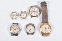 A SELECTION OF MAINLY WATCH HEADS, to include a Solo wristwatch, watch heads include Montine,