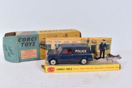 A BOXED B.M.C. MINI POLICE VAN WITH TRACKER DOG, No.448, missing dog lead, but otherwise complete