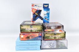 EIGHT BOXED CORGI DIECAST MODEL AIRCRAFTS, the first and second are both Aviation Archive Collectors