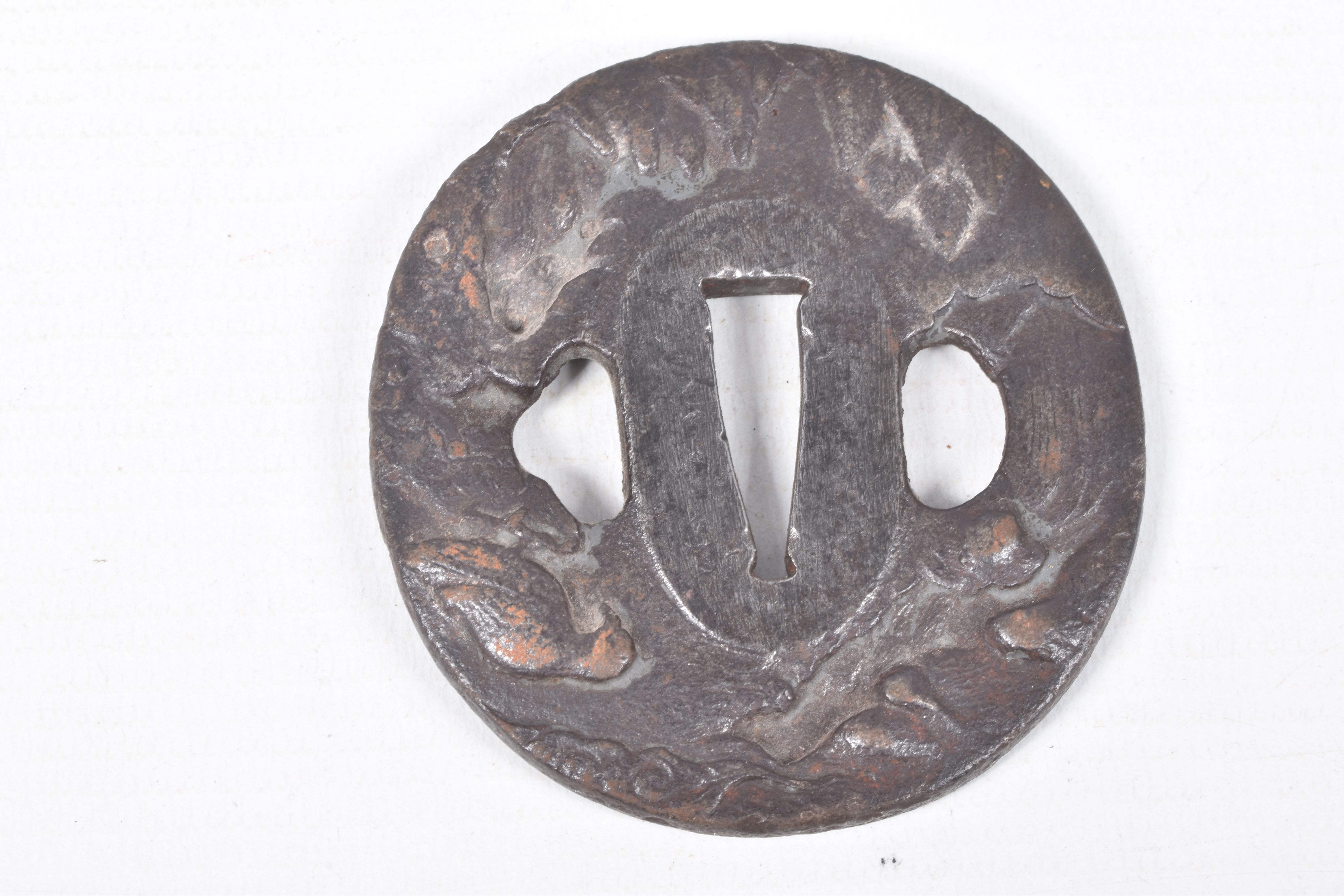 A BELLIEVED TO BE 18TH CENTURY JAPANESE WAKIZASHI SWORD, worn blade, the tsuba cast with birds, - Image 31 of 36