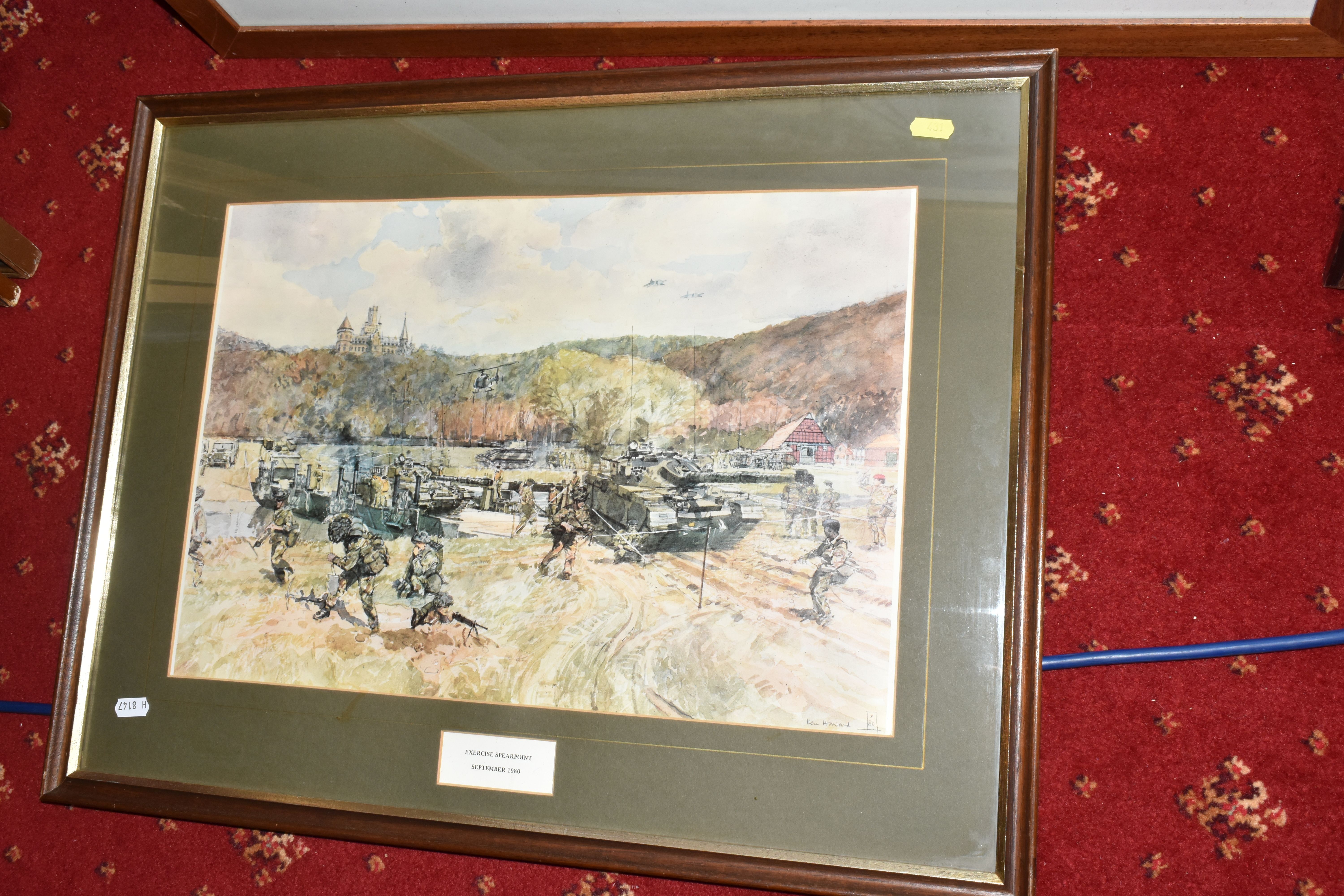 FIVE FRAMED MILITARY PRINTS BY DAVID ROWLANDS, to include a limited edition Zulu! print, numbered 52 - Image 10 of 13