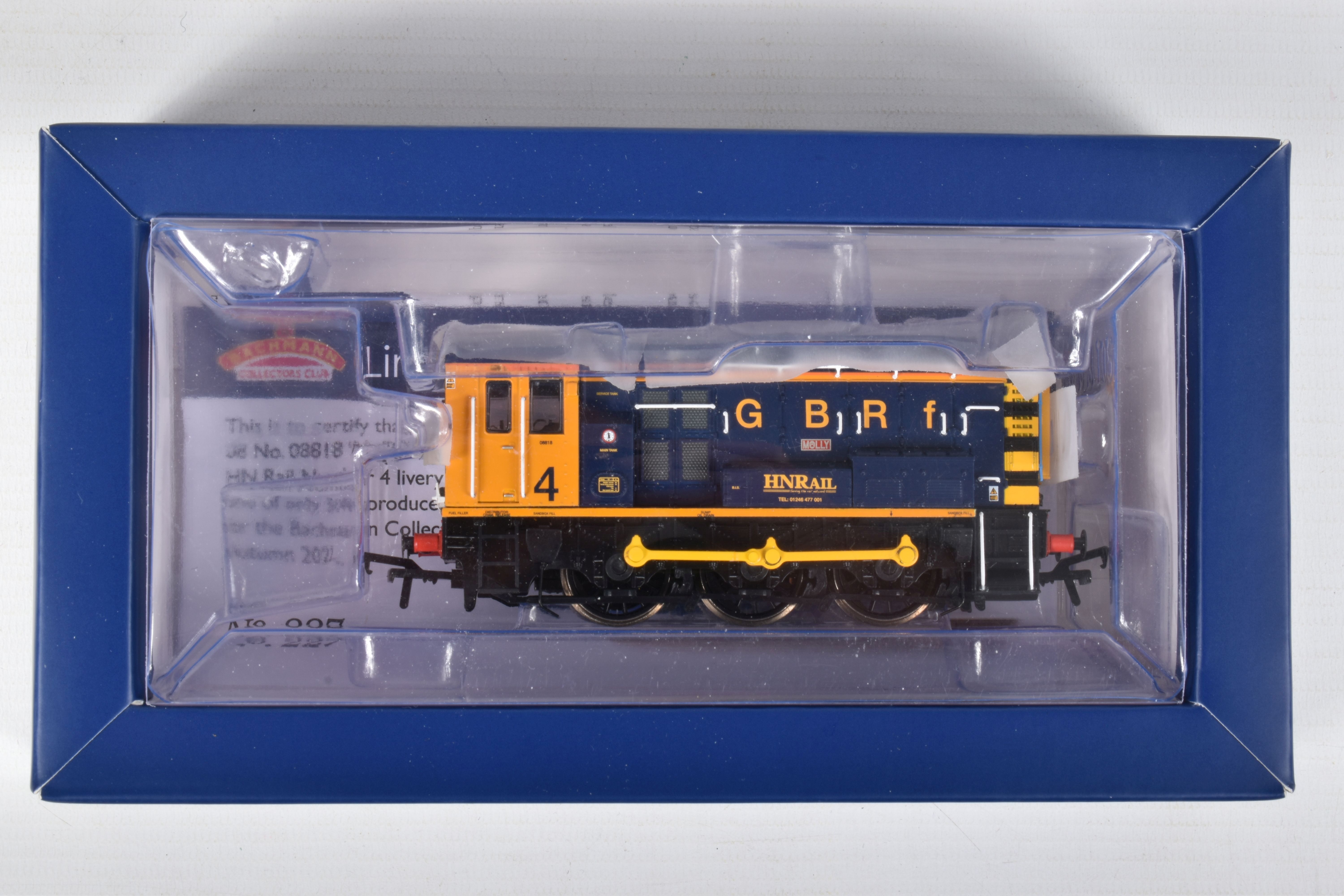 A BOXED OO GAUGE BACHMANN BRANCHLINE MODEL RAILWAY LOCOMOTIVE Class 08 no. 08818 no. 4 'Molly' - Image 3 of 3