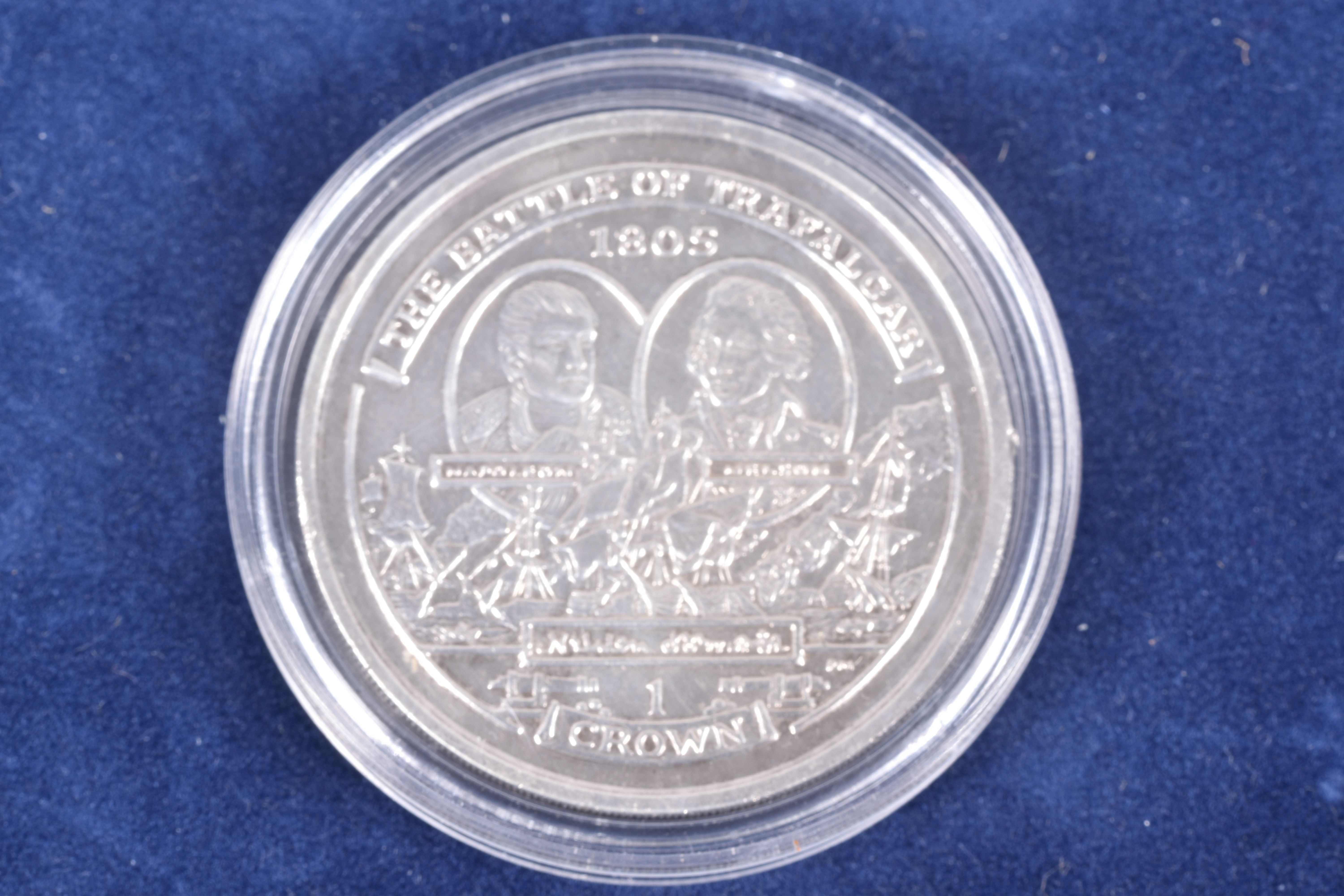 A SMALL PACKET OF CROWN SIZE COINS, to include Isle of Man Silver Proof (Battle of Waterloo) Crown - Image 3 of 7