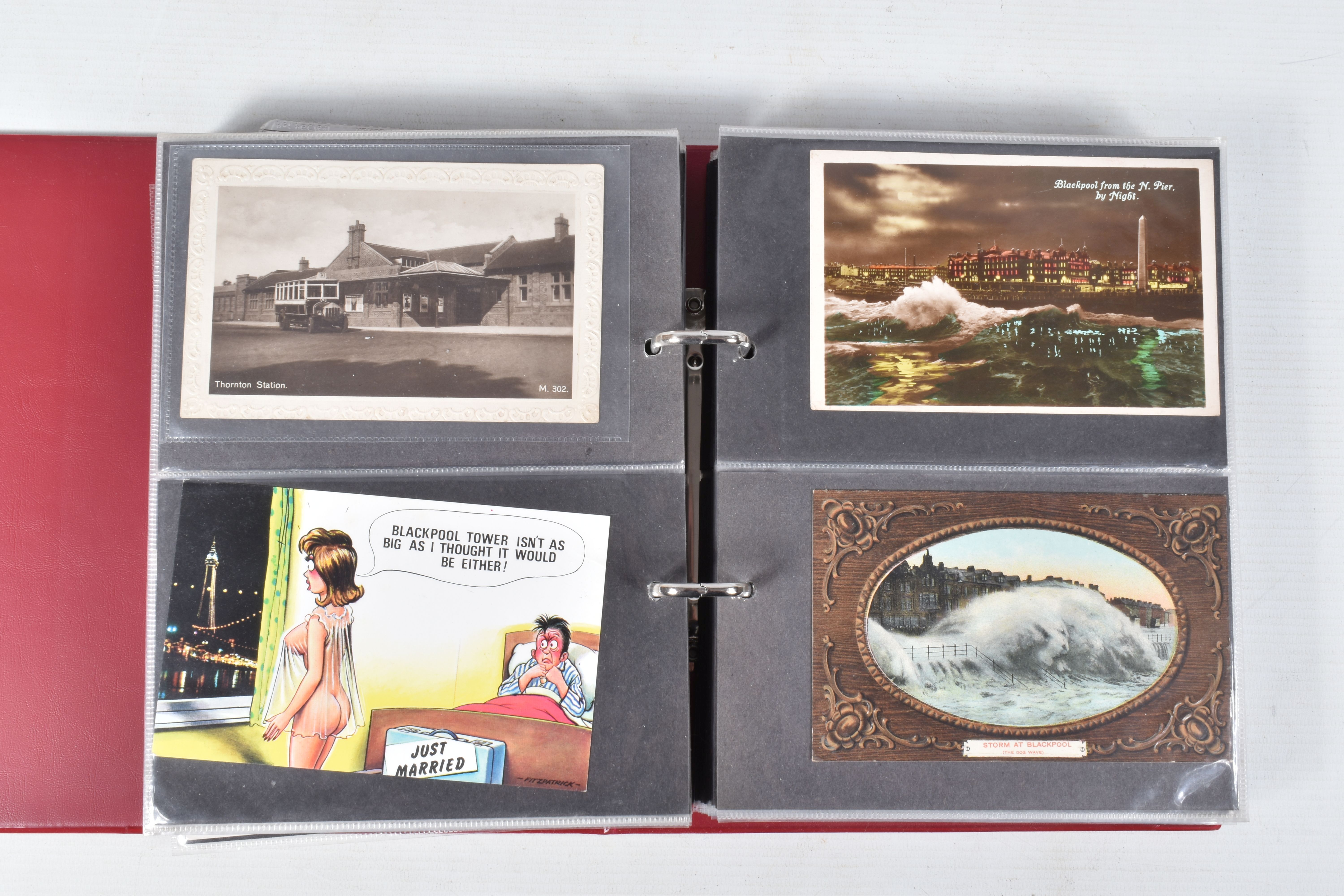 FIVE POSTCARD ALBUMS OF BLACKPOOL each containing approximately 150-200 cards per album, the - Image 9 of 11