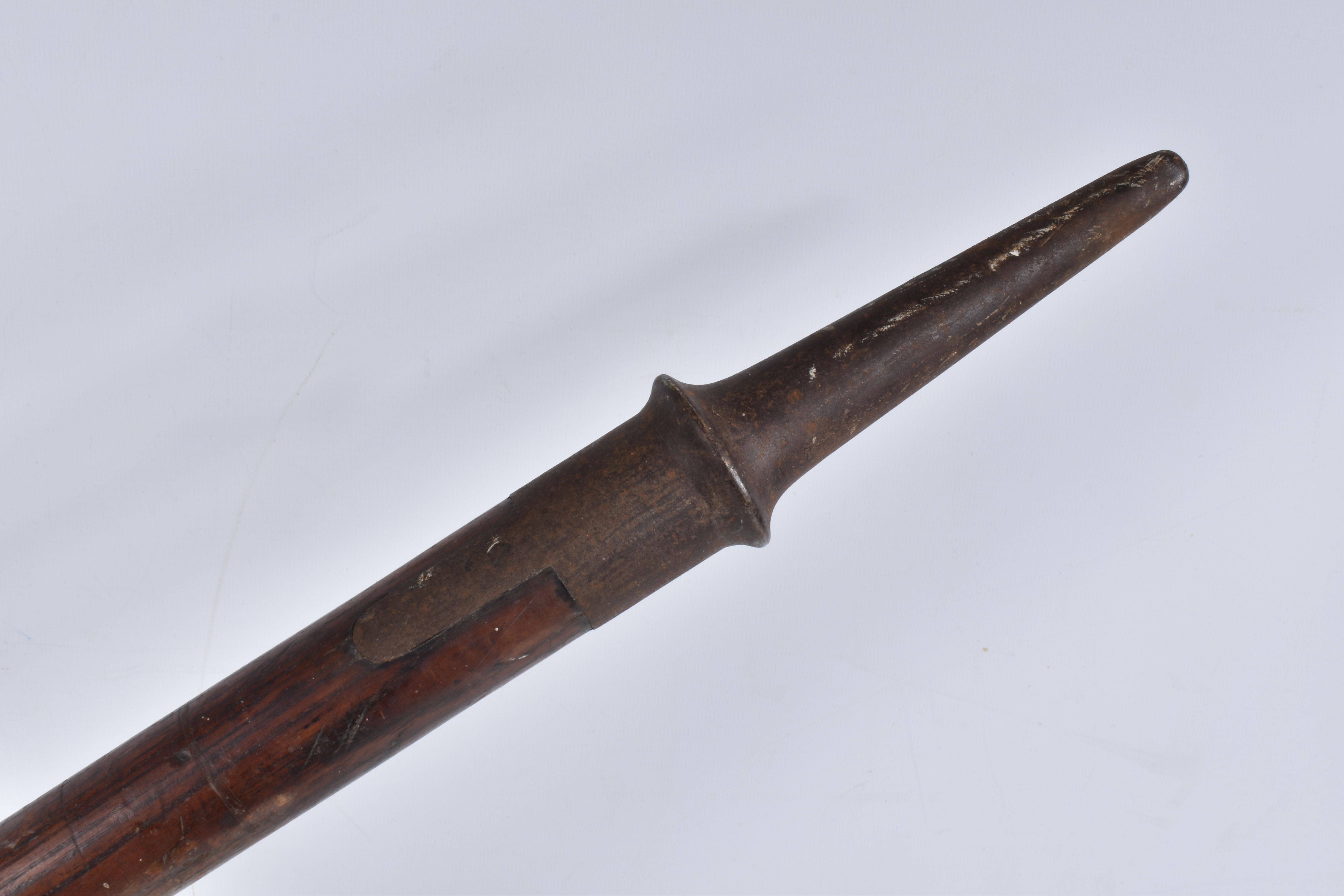 A LARGE 19TH CENTURY BOARDING STYLE PIKE/ CAVALRY LANCE, featuring an ash shaft with an off centre - Image 7 of 8