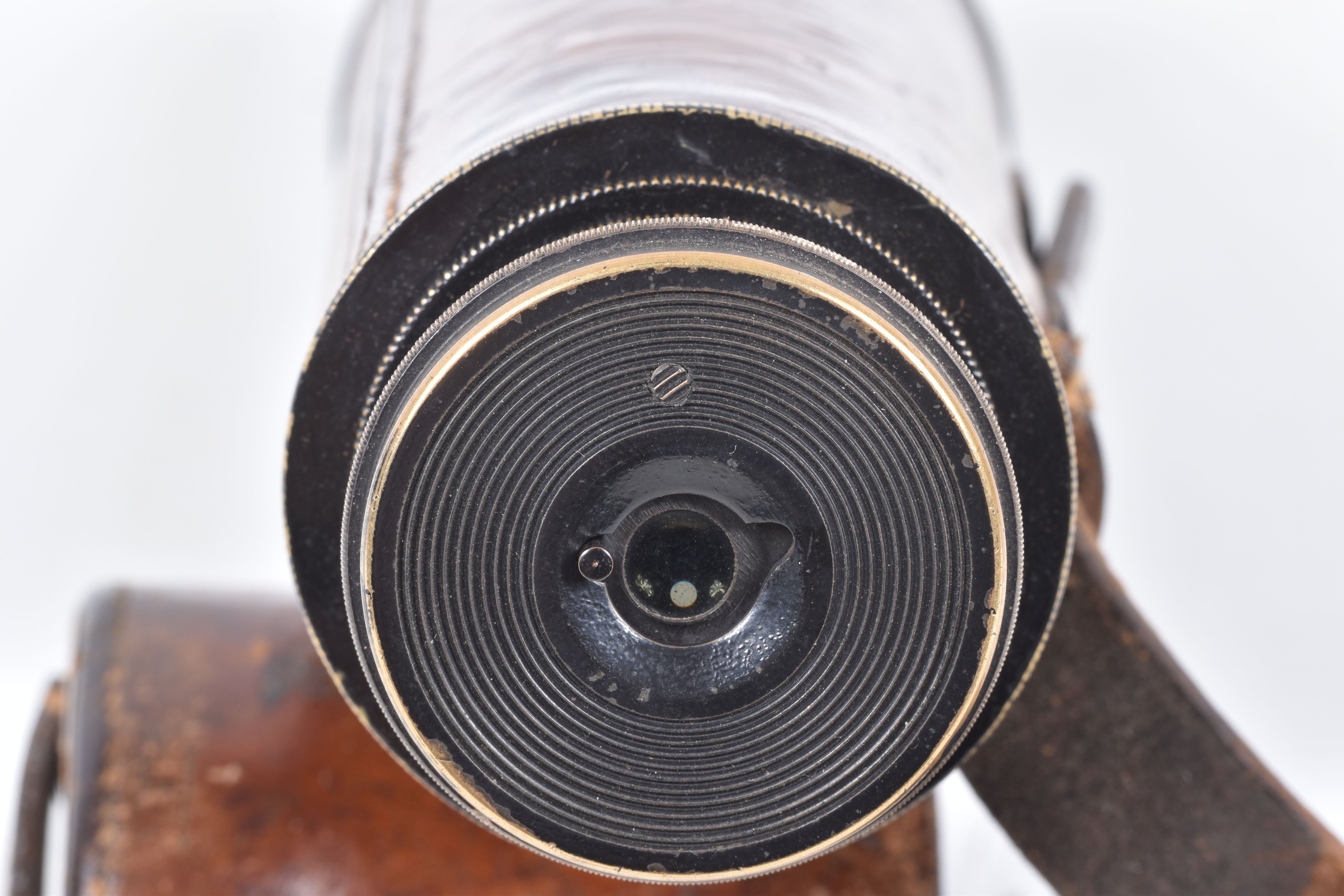 A WWI 1918 TELESCOPE AND LENS, post WWII field telephone and a reproduction shooting chair, the - Image 15 of 22