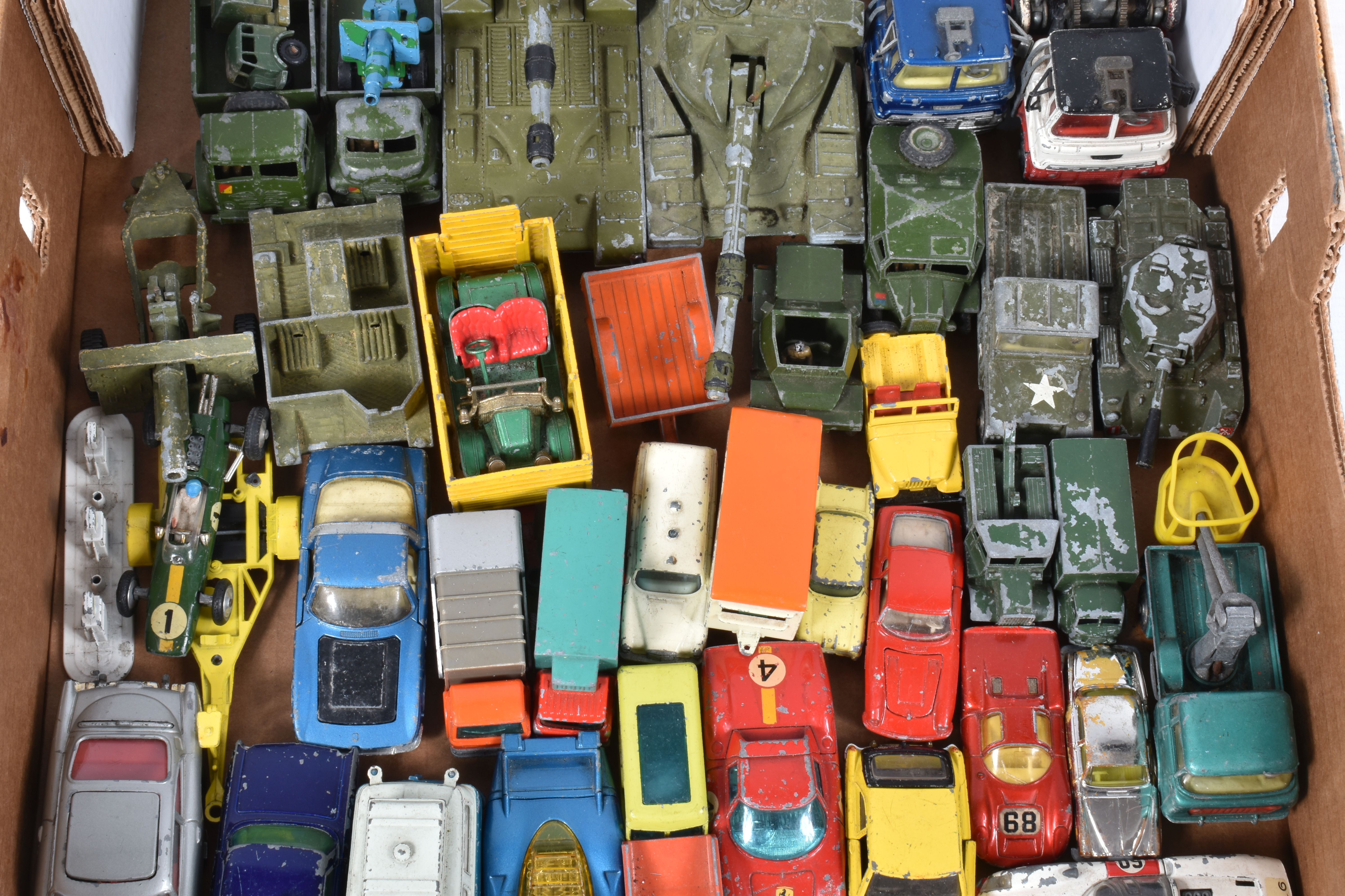 A QUANTITY OF UNBOXED AND ASSORTED PLAYWORN DIECAST VEHICLES, to include Tri-ang Spot-On Aston - Image 3 of 5