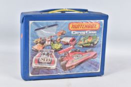 A MID 1970'S MATCHBOX CARRY CASE AND CONTENTS, majority of the 48 models in playworn condition