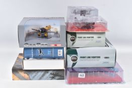 NINE MODEL AIRCRAFTS, the first is a boxed 72 Aviation 1:72 scale diecast DHC Chipmunk WG486