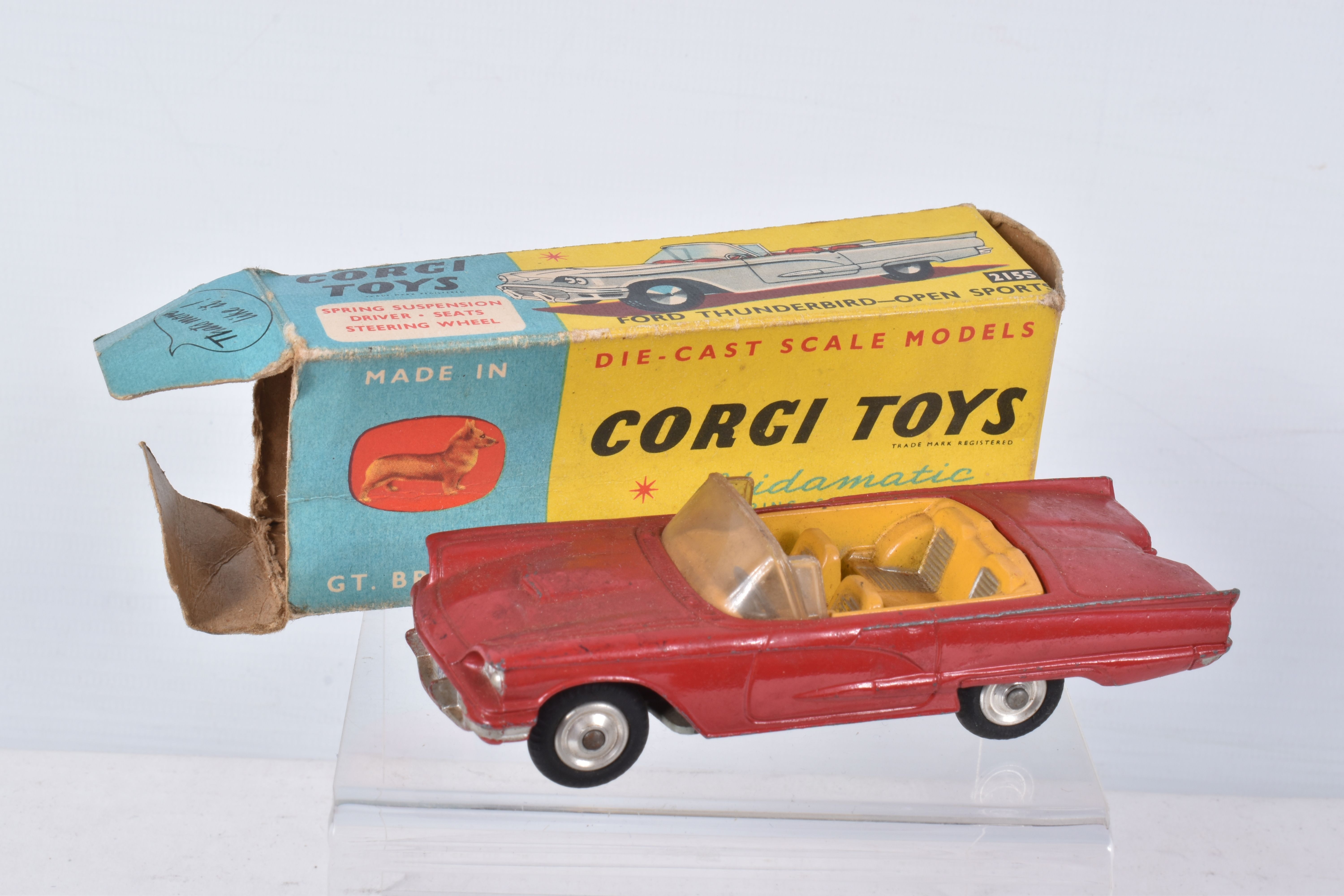 FOUR BOXED CORGI TOYS CAR MODELS, Ford Thunderbird Open Sports, No.215S, missing driver, Bentley - Image 2 of 29