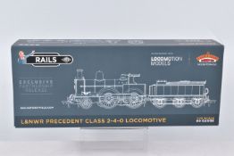 A BOXED OO GAUGE BACHMANN BRANCHLINE MODEL RAILWAY STEAM LOCOMOTIVE LNWR 'Improved Precedent' 2-4-