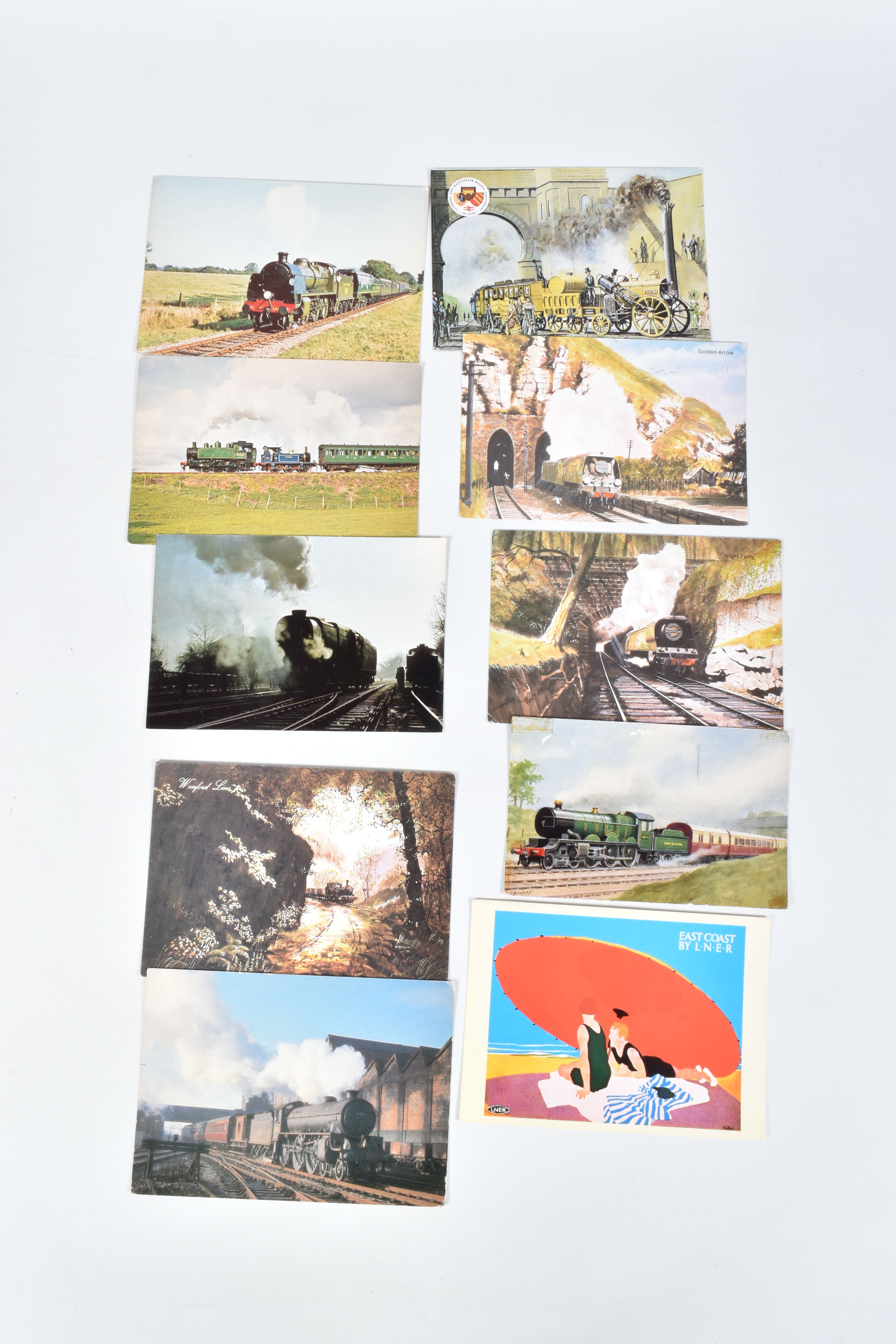 A LARGE COLLECTION OF POSTCARDS, APPROXIMATLEY 500, to includes postcards relating to trains, also - Image 3 of 10