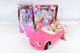 A COLLECTION OF BOXED AND UNBOXED MATTEL BARBIE DOLLS AND A VEHICLE, to include a boxed Secret