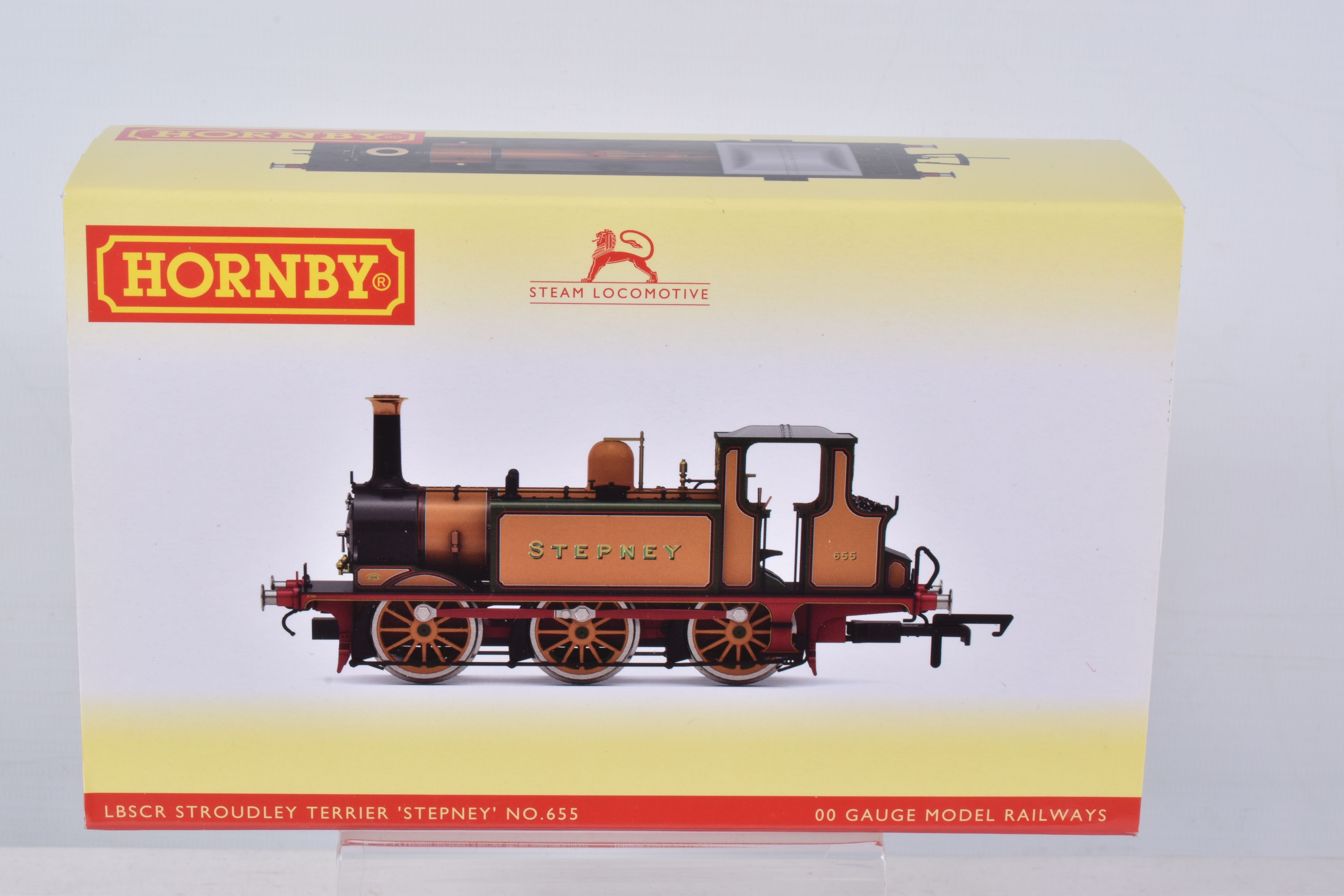 A BOXED OO GAUGE HORNBY MODEL RAILWAY STEAM LOCOMOTIVE Class A1 Terrier 0-6-0T no. 655 'Stepney'