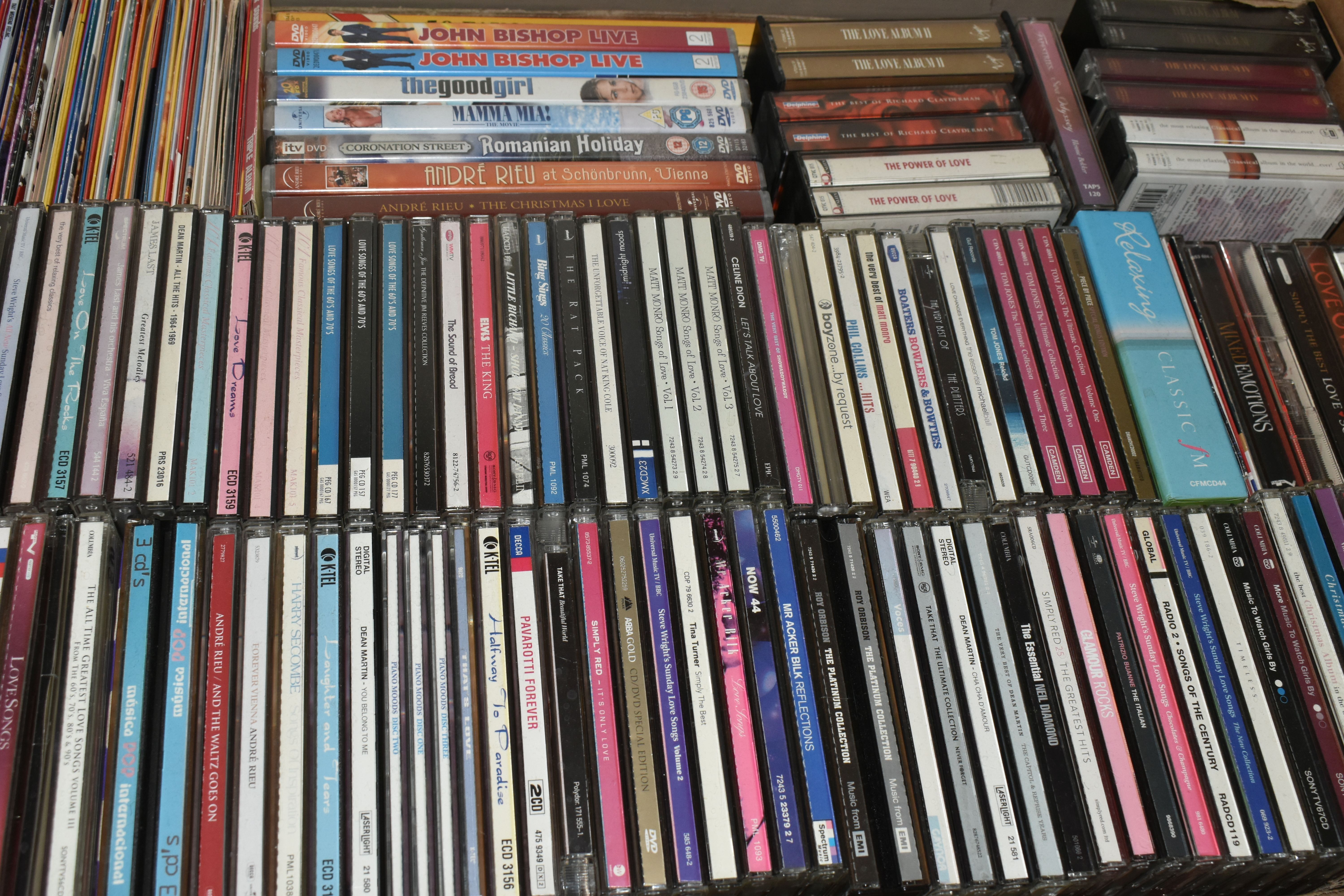 TWO BOXES OF CDS, TAPE CASSETTES AND LP RECORDS, to include over fifty tape cassettes, forty two - Image 4 of 4