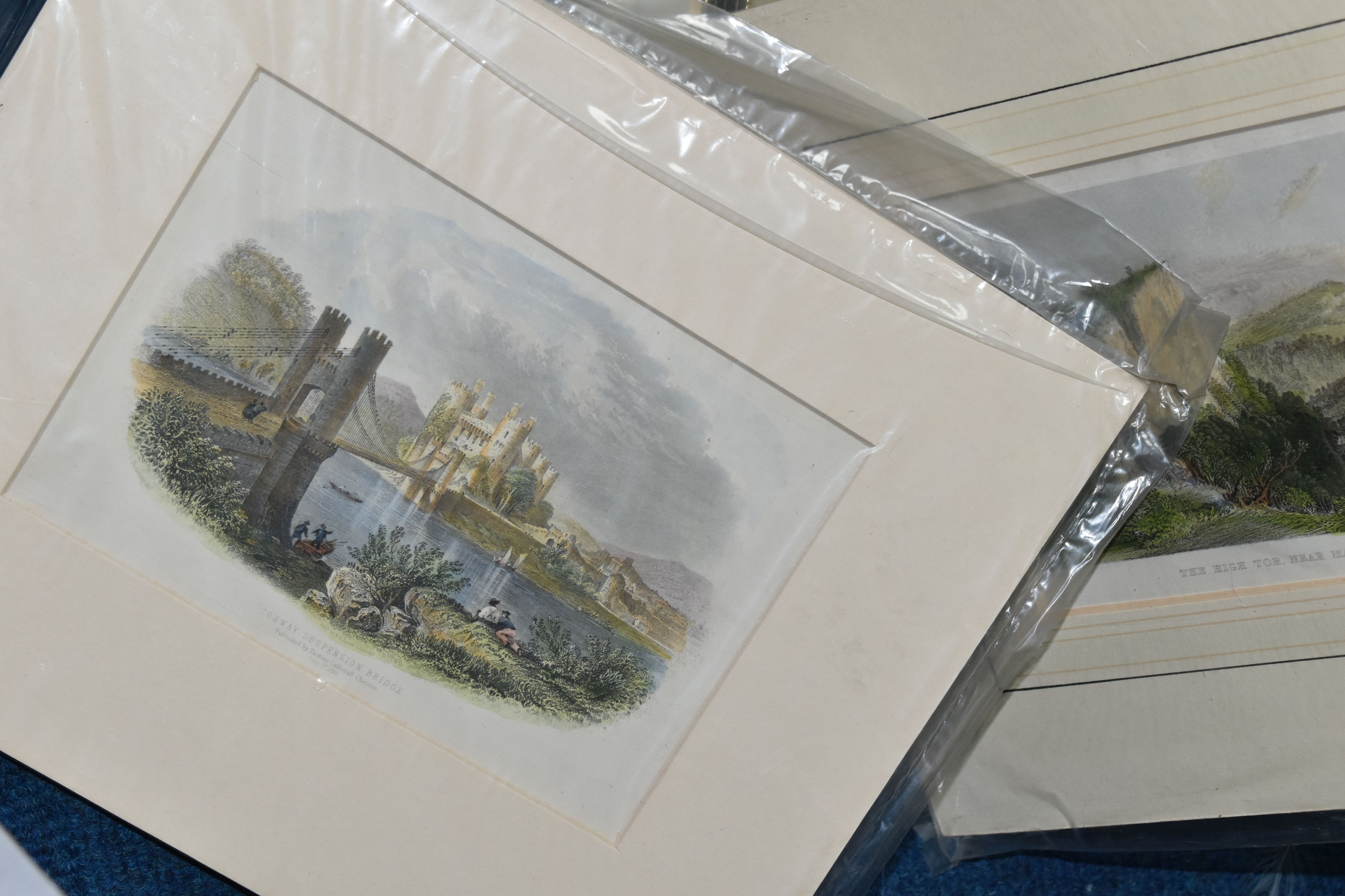 A BOX OF MOSTLY 19TH CENTURY TOPOGRAPHICAL PRINTS, to include framed examples, mounted examples - Image 3 of 5