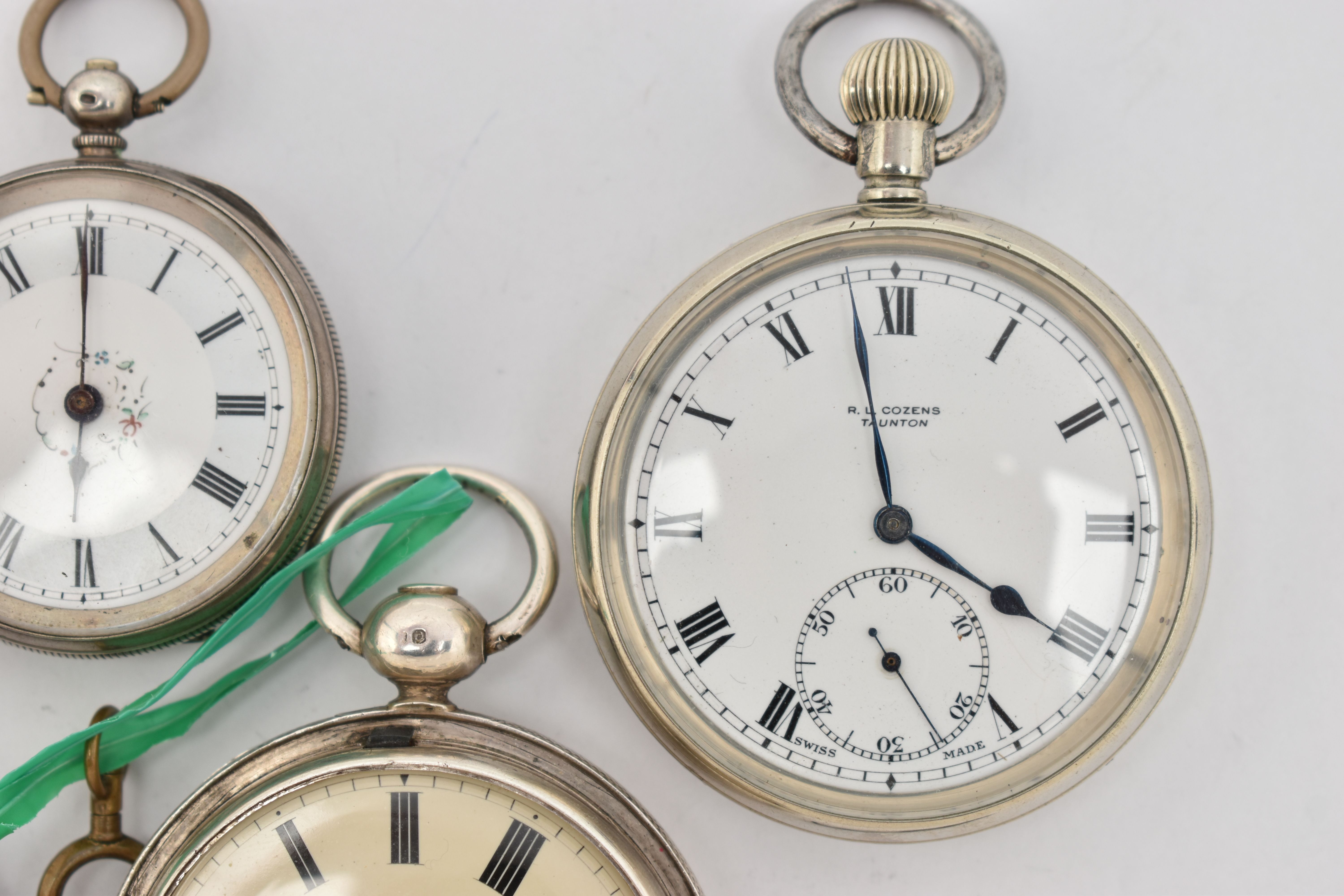 AN ASSORTMENT OF POCKET WATCHES, to include a silver open face 'The Express English Lever J G Graves - Image 4 of 8