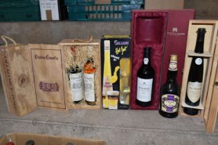 ALCOHOL, One Box of Ports, Wines and Spirits comprising a boxed set of two bottles of CHATEAU