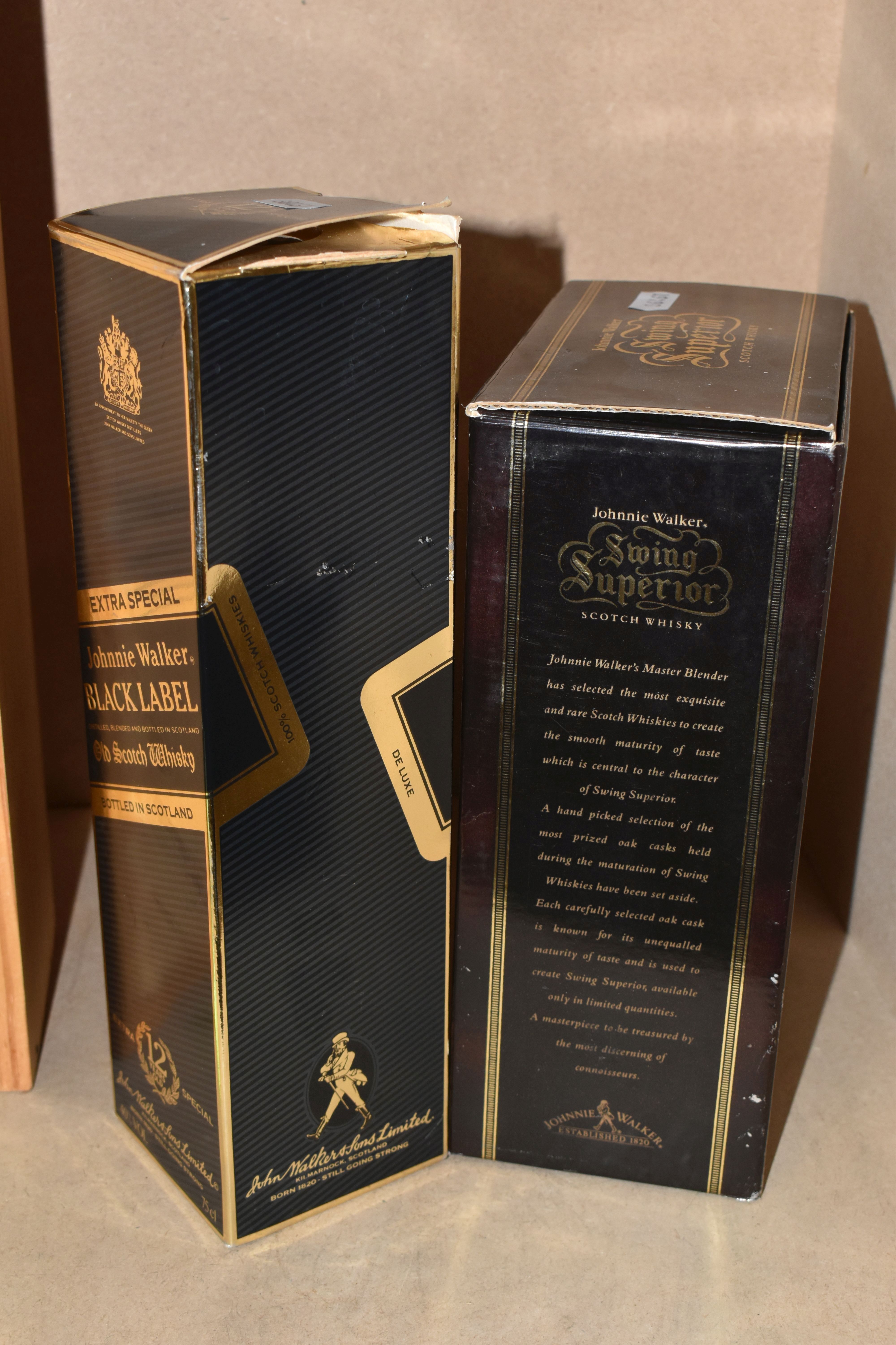 TWO BOTTLES OF excellent JOHNNIE WALKER WHISKY comprising one bottle of 'SWING SUPERIOR' Scotch - Image 2 of 2