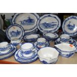 ROYAL DOULTON 'NORFOLK' PATTERN DINNERWARE, comprising six large dinner plates, four dinner