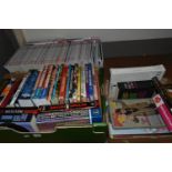 TWO BOXES OF ROCK AND POP RELATED BOOKS AND MAGAZINES, to include volumes I, II & IV of Elton John's