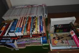 TWO BOXES OF ROCK AND POP RELATED BOOKS AND MAGAZINES, to include volumes I, II & IV of Elton John's