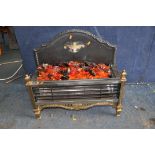 A BERRY MAGICOAL 513 LINCOLN COAL EFFECT ELECTRIC FIRE with amber crystal 'coals', three bars on two