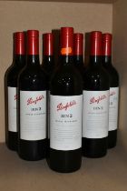 WINE, Eight Bottles of PENFOLDS BIN 2 SHIRAZ MOURVEDRE 2012 (Aus) 14.5% vol. 750ml, all seals