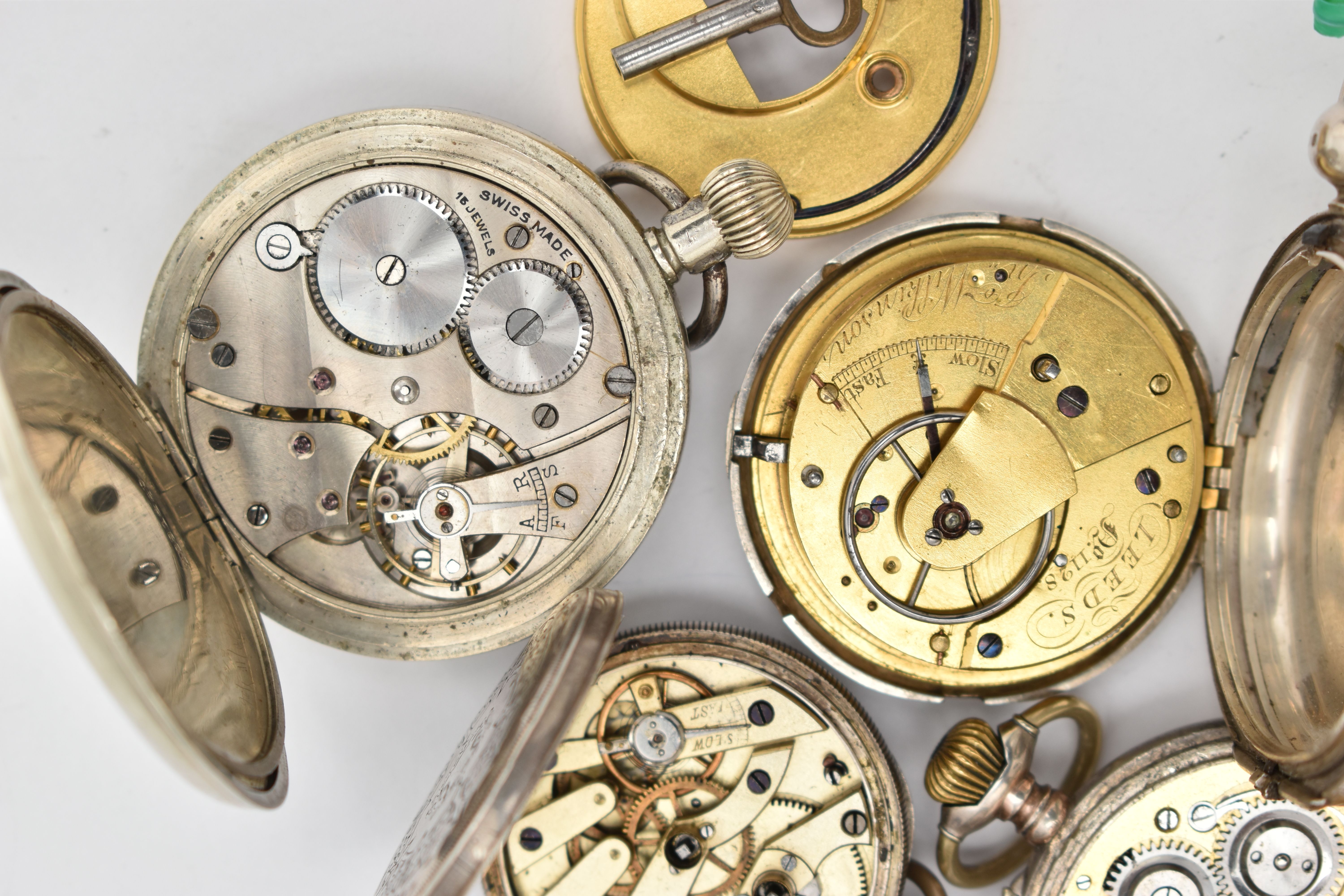 AN ASSORTMENT OF POCKET WATCHES, to include a silver open face 'The Express English Lever J G Graves - Image 8 of 8