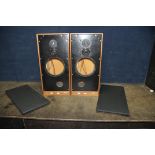 A PAIR OF SPENDOR SP1 VINTAGE HI FI SPEAKER CABINETS with two horns fitted but no 8in drivers in